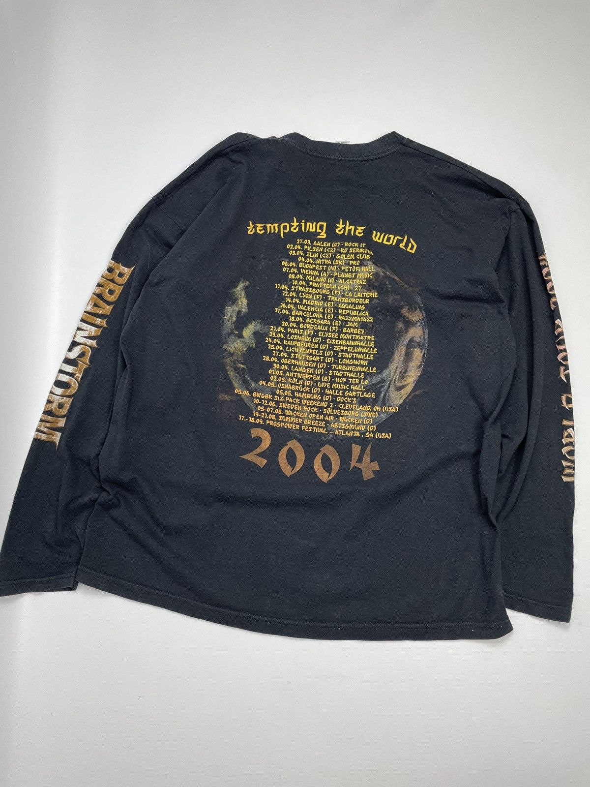 Band Tees × Vintage Rare Vintage Brainstorm Tempting The World 2004 Tour T-Shirt Size US XL / EU 56 / 4 - 5 Thumbnail