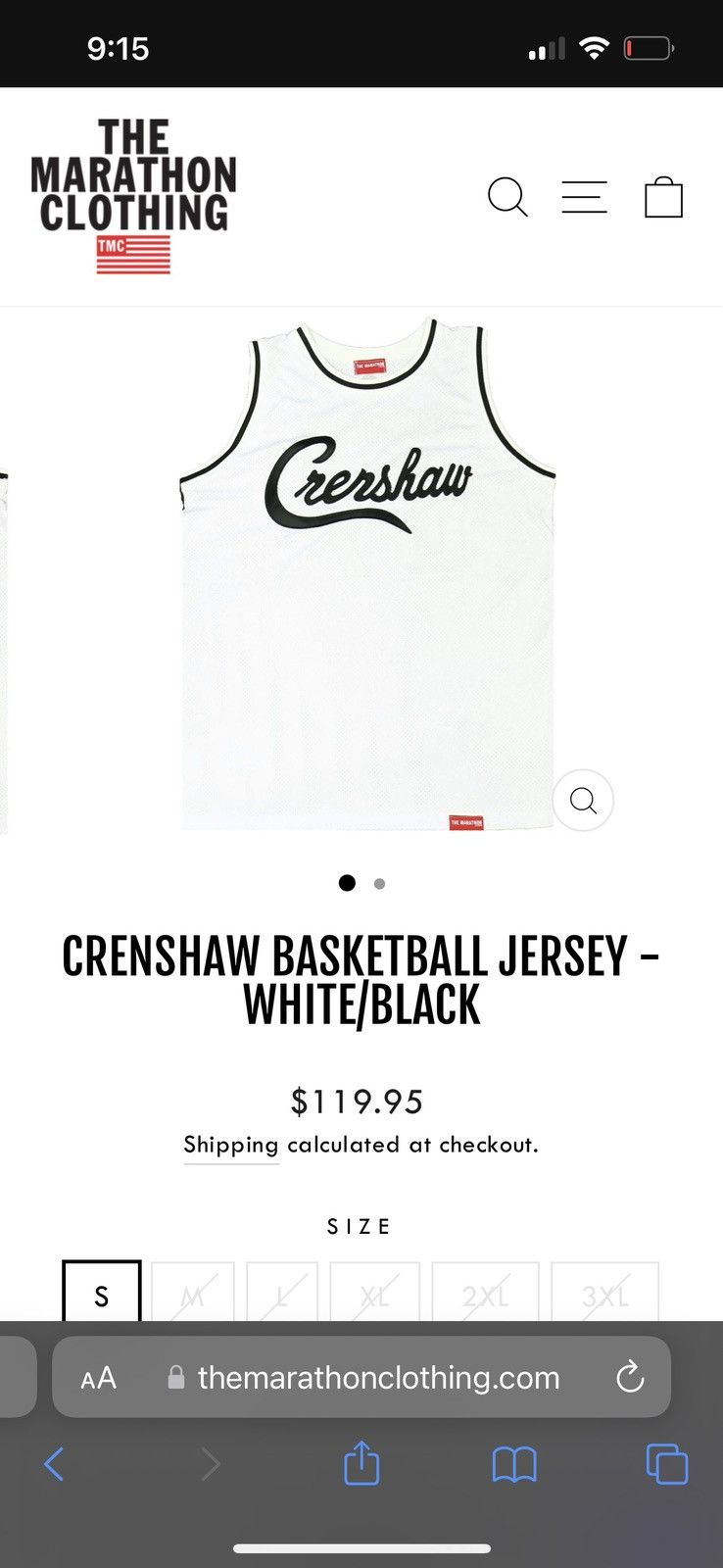 Crenshaw The Marathon Clothing Jersey TMC Crenshaw Nipsey Hussle Size US M / EU 48-50 / 2 - 3 Thumbnail