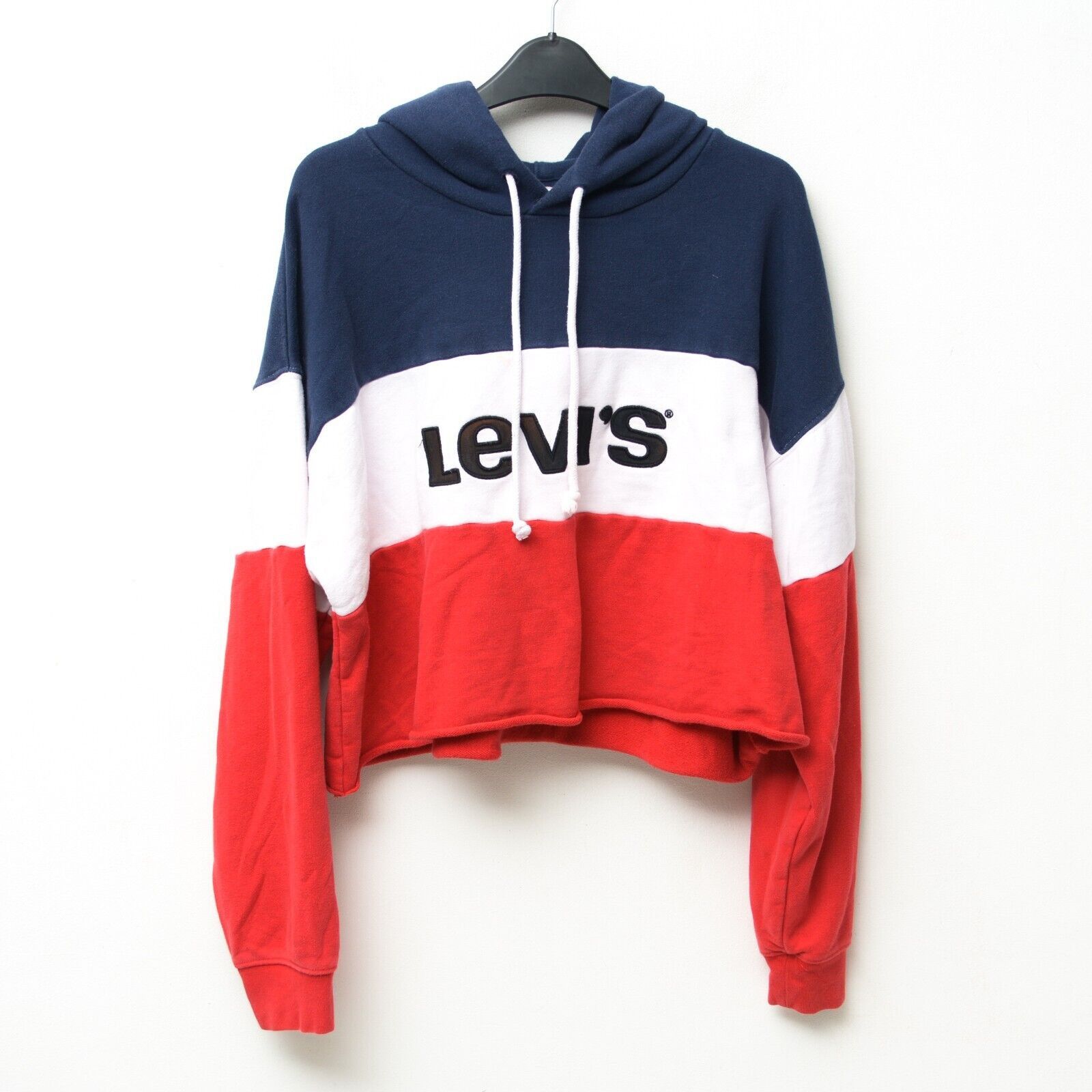 Levi's Jumper Hoodie Sweatshirt Striped Hooded Active Casual Size L / US 10 / IT 46 - 1 Thumbnail