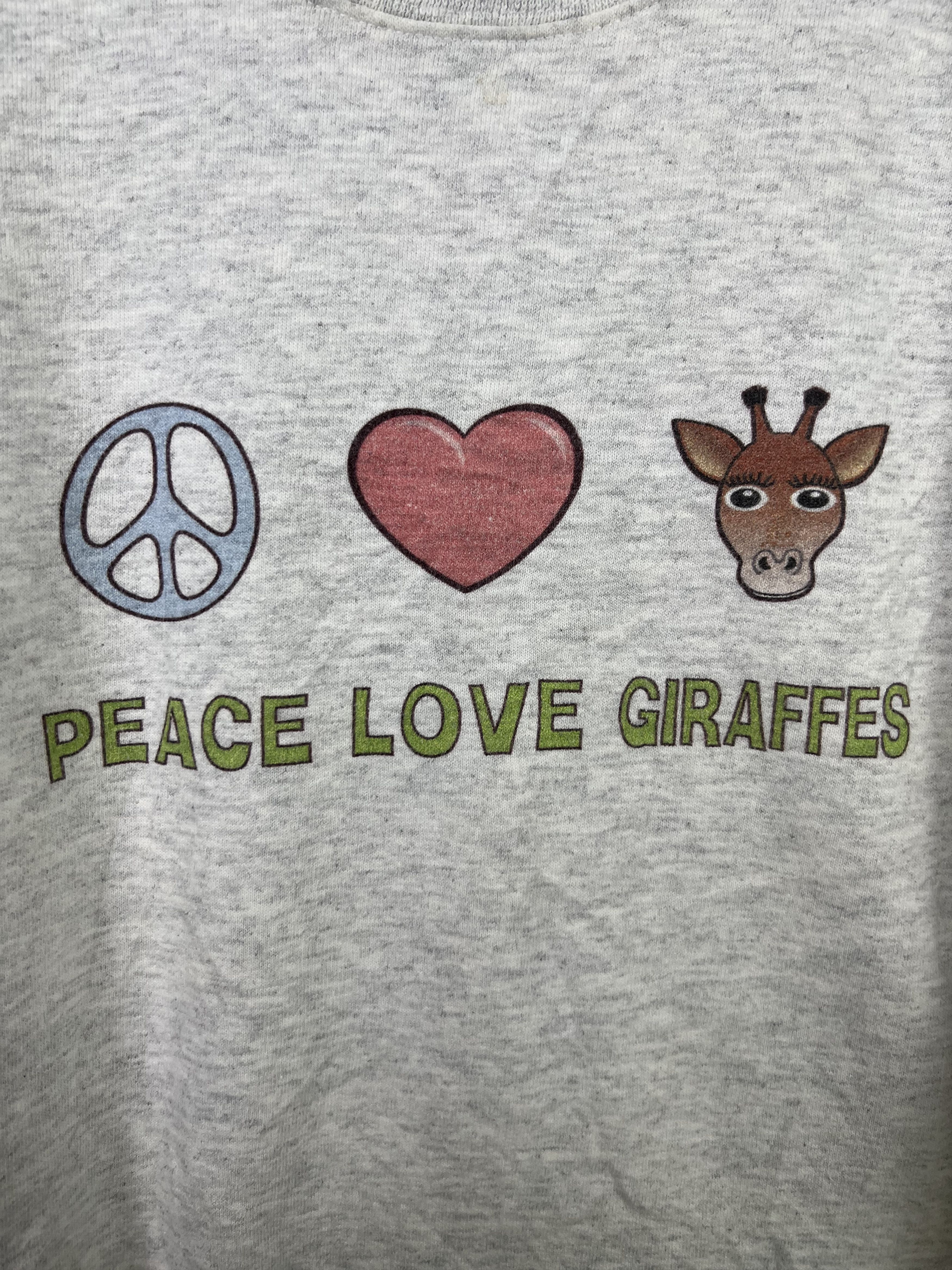 Vintage No.3393 Vintage Peace Love Giraffes sweater (S) Size S / US 4 / IT 40 - 2 Thumbnail