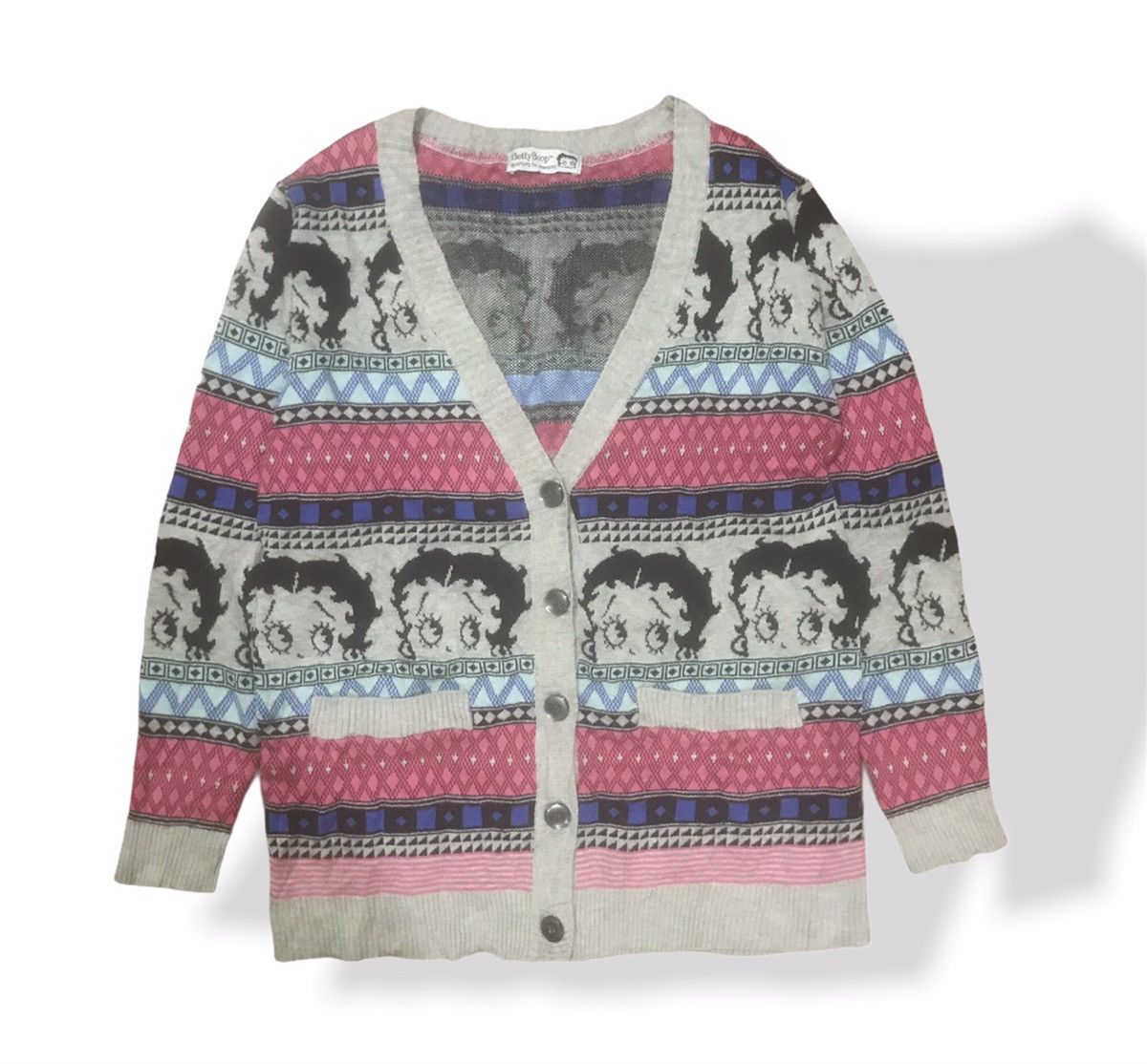 Cartoon Network × Vintage Vintage Betty Boop Fullprint Betty Head Cardigan Size L / US 10 / IT 46 - 14 Thumbnail