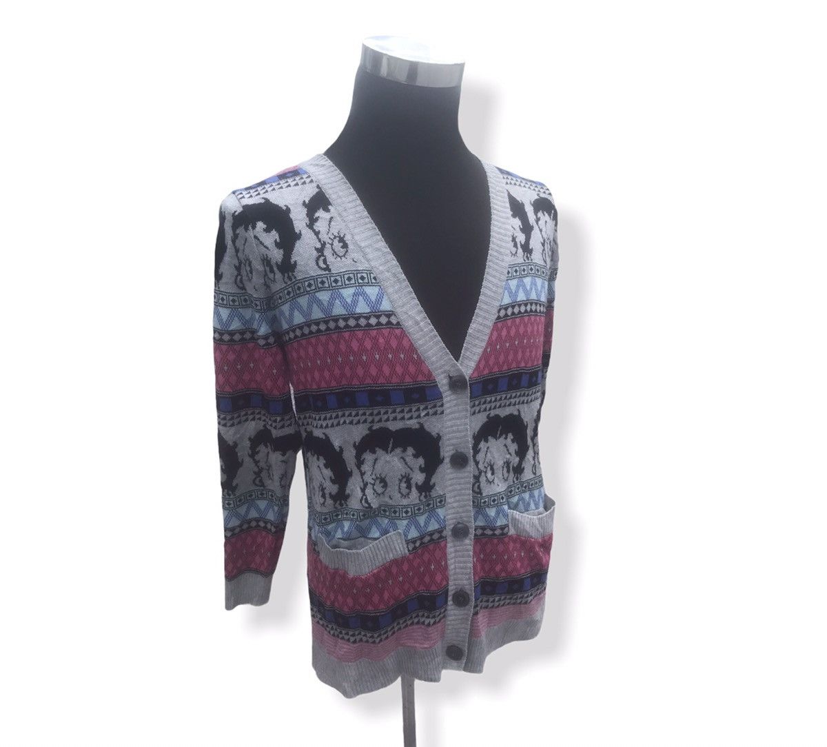Cartoon Network × Vintage Vintage Betty Boop Fullprint Betty Head Cardigan Size L / US 10 / IT 46 - 4 Thumbnail