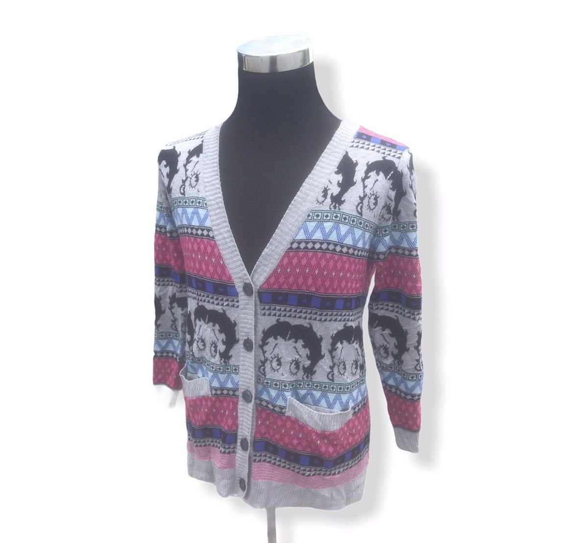 Cartoon Network × Vintage Vintage Betty Boop Fullprint Betty Head Cardigan Size L / US 10 / IT 46 - 3 Thumbnail