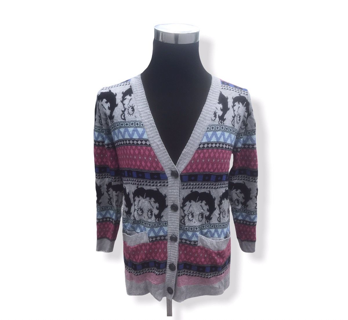 Cartoon Network × Vintage Vintage Betty Boop Fullprint Betty Head Cardigan Size L / US 10 / IT 46 - 2 Thumbnail