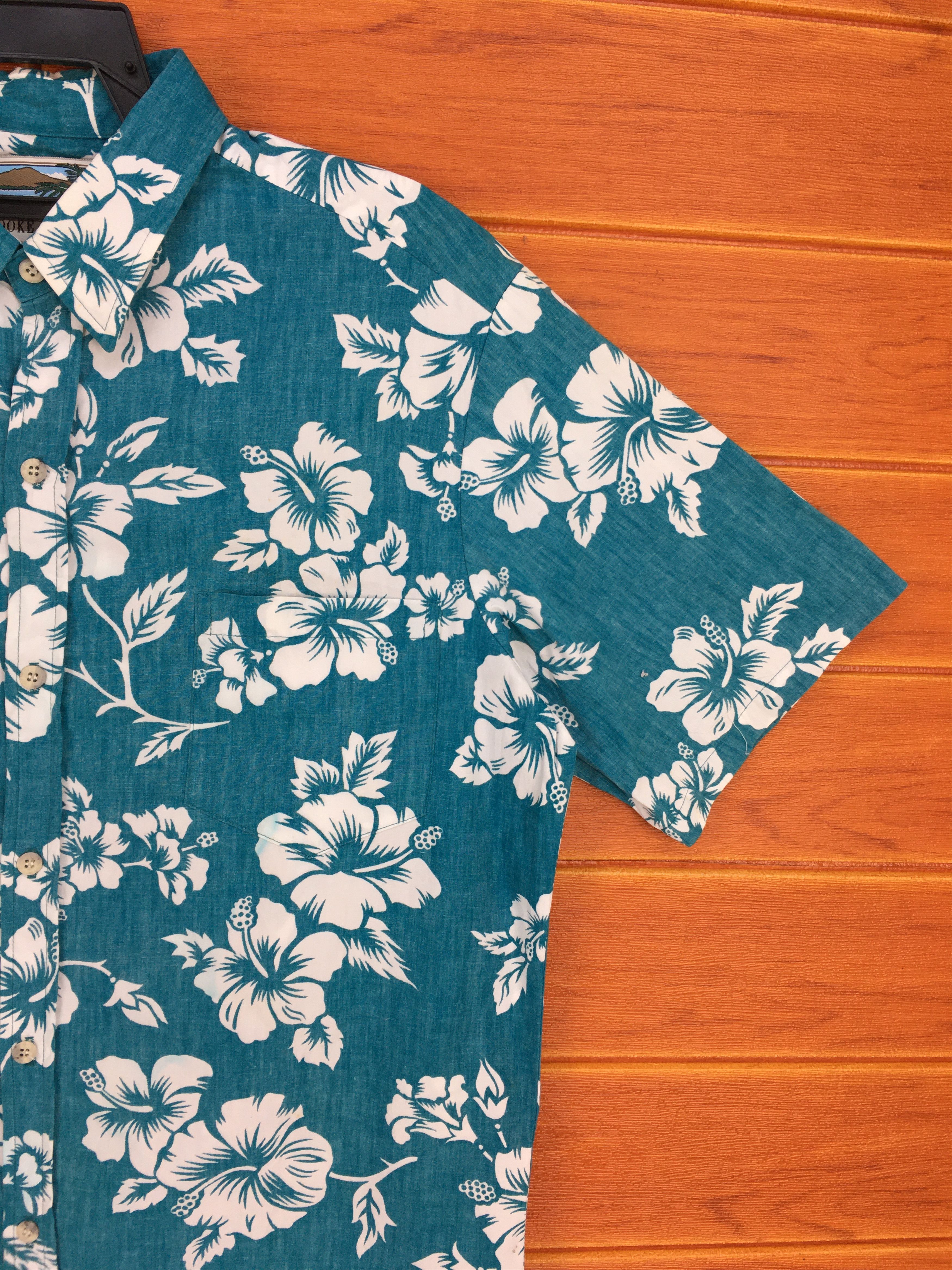 Vintage Vintage COOKE STREET Hibiscus Reverse Print Hawaiian Shirt Size US L / EU 52-54 / 3 - 5 Thumbnail