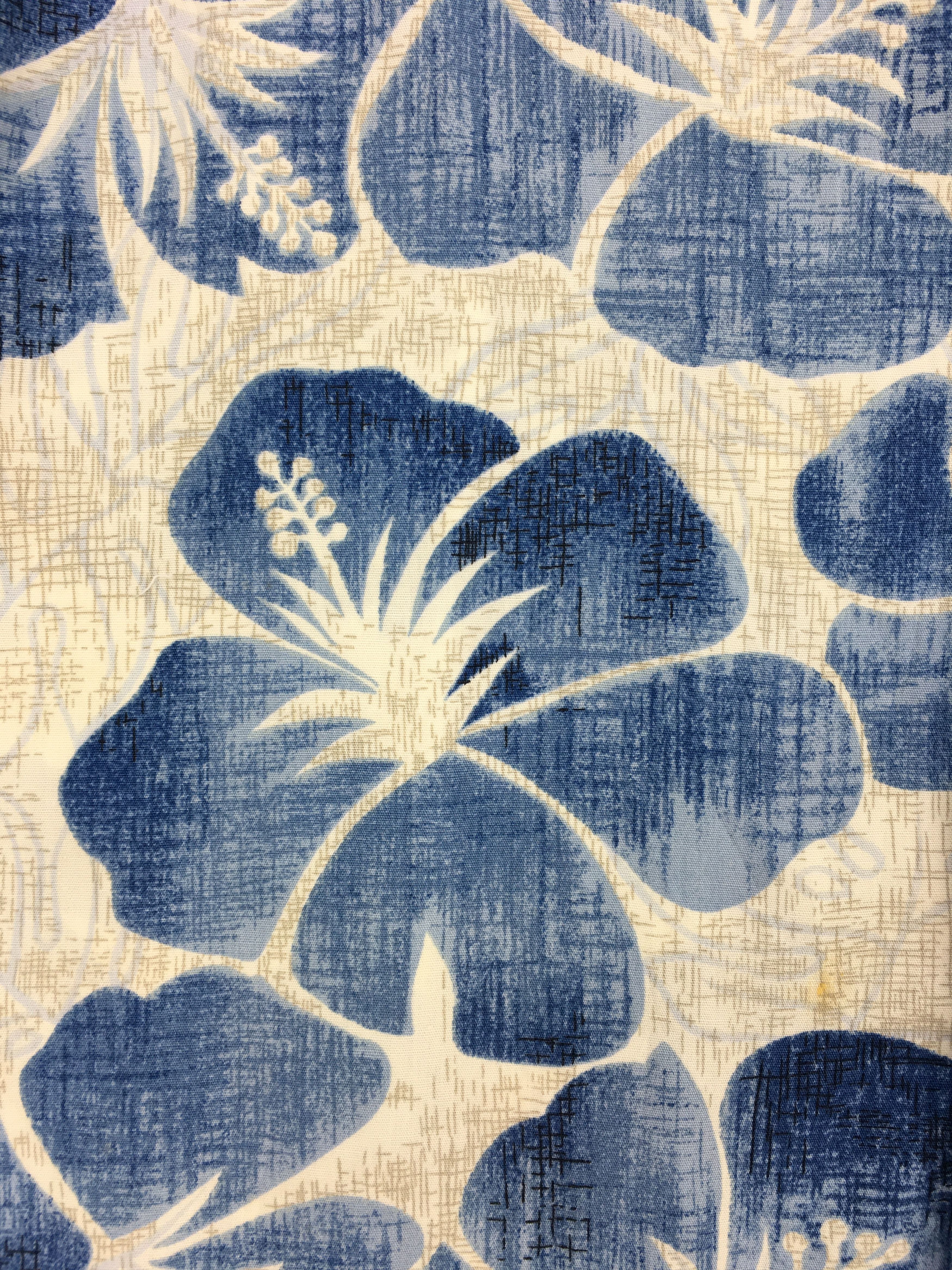 Vintage Japanese Hawaiian BLUE DOVE Hibiscus Floral Shirt Size US M / EU 48-50 / 2 - 6 Thumbnail