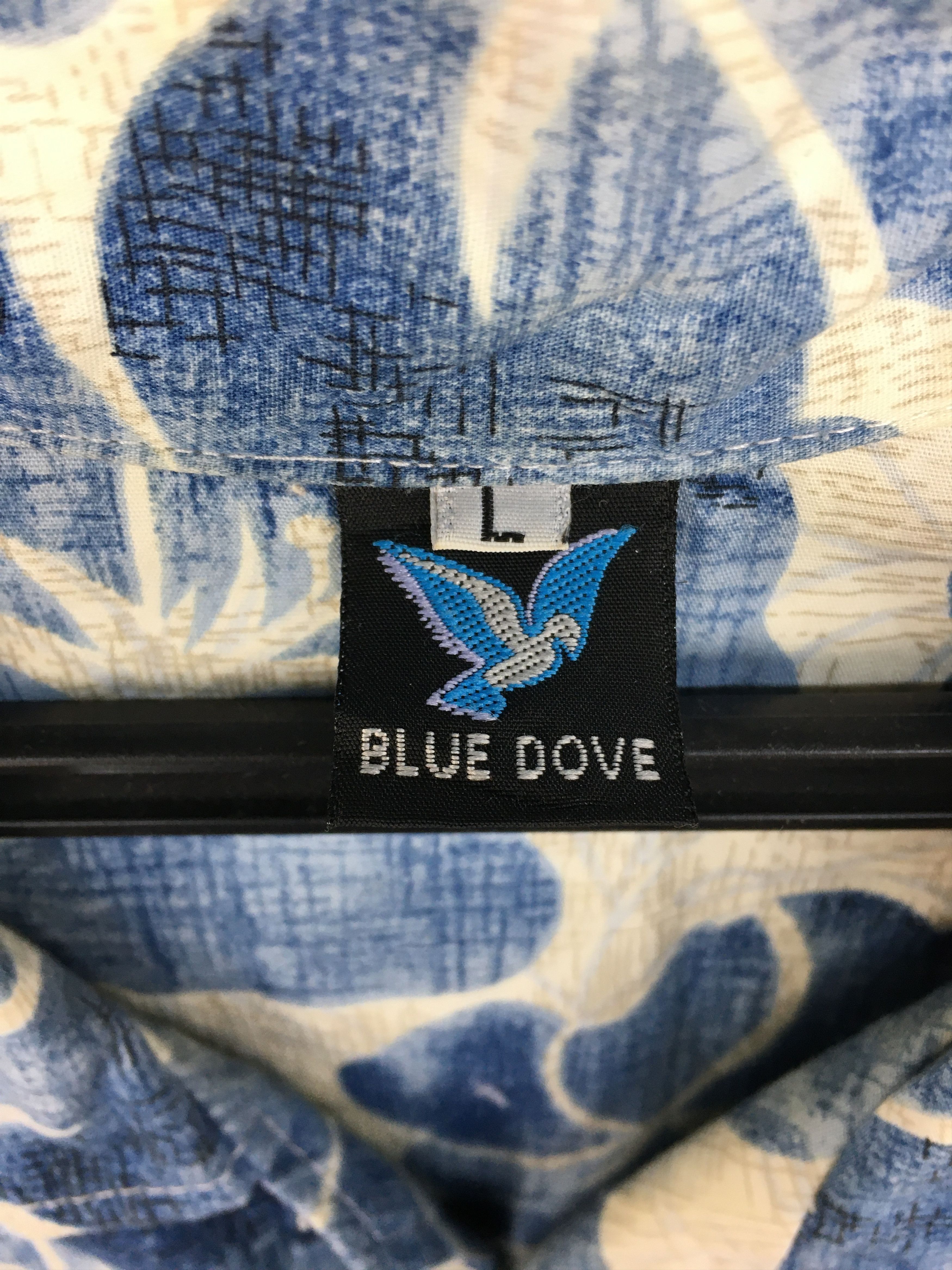 Vintage Japanese Hawaiian BLUE DOVE Hibiscus Floral Shirt Size US M / EU 48-50 / 2 - 7 Thumbnail