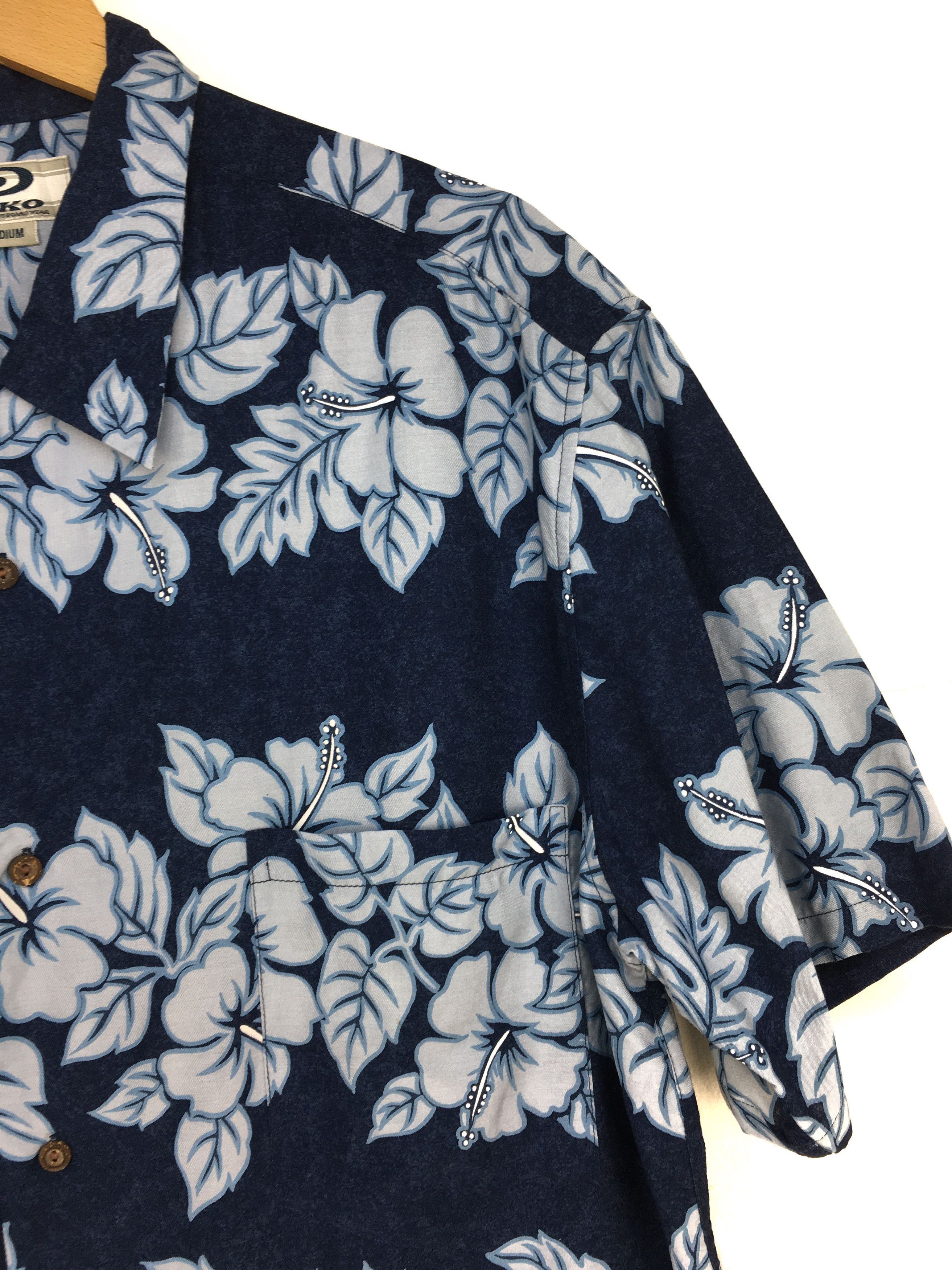 Vintage Vintage PIKO Border Striped Floral Hawaiian Shirt Size US M / EU 48-50 / 2 - 3 Thumbnail