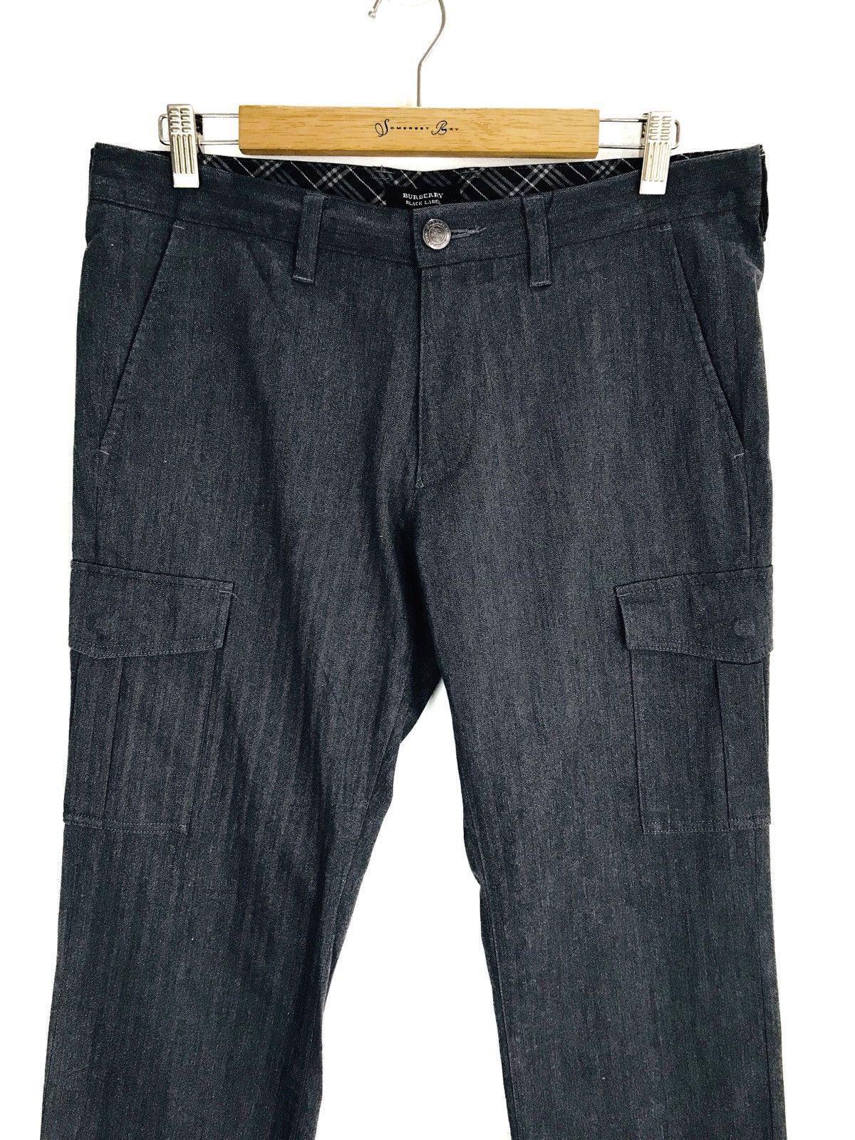 Burberry BURBERRY Black Label Herringbone Twill Striped Cargo Pants Size US 32 / EU 48 - 2 Thumbnail