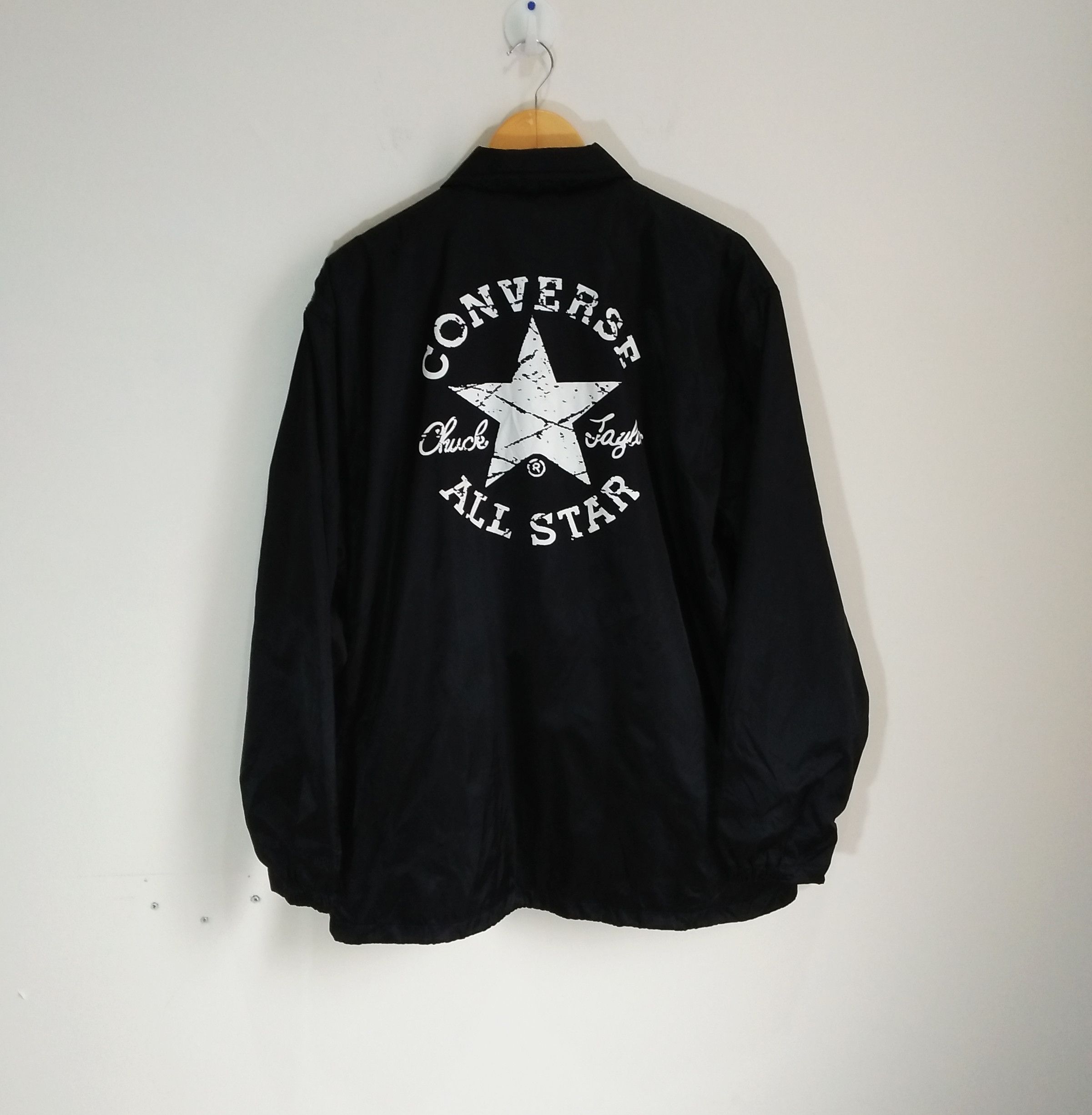 Converse Vintage Converse All Star Big Logo Spell Out Button Jacket Size US L / EU 52-54 / 3 - 1 Thumbnail