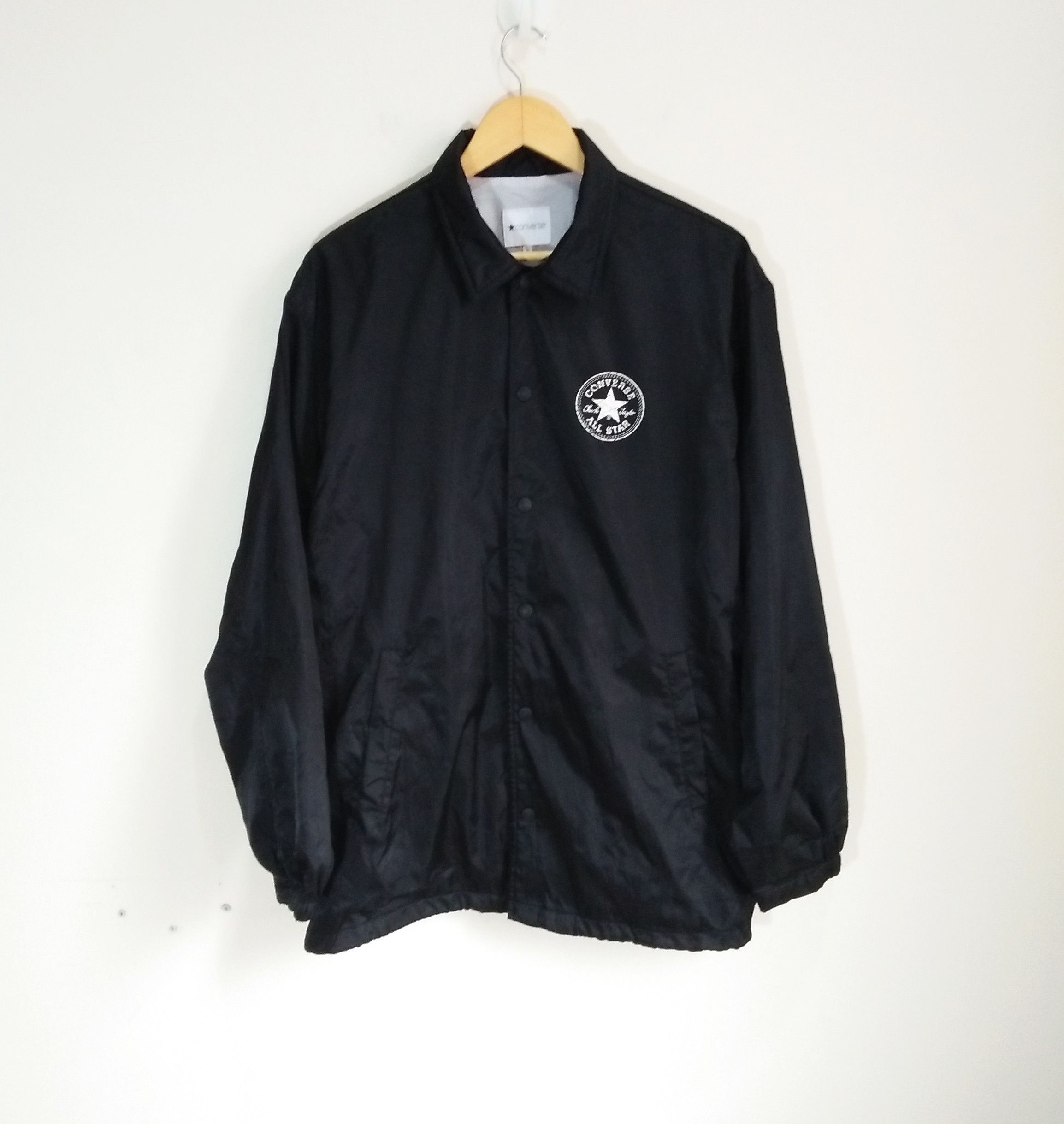 Converse Vintage Converse All Star Big Logo Spell Out Button Jacket Size US L / EU 52-54 / 3 - 3 Thumbnail