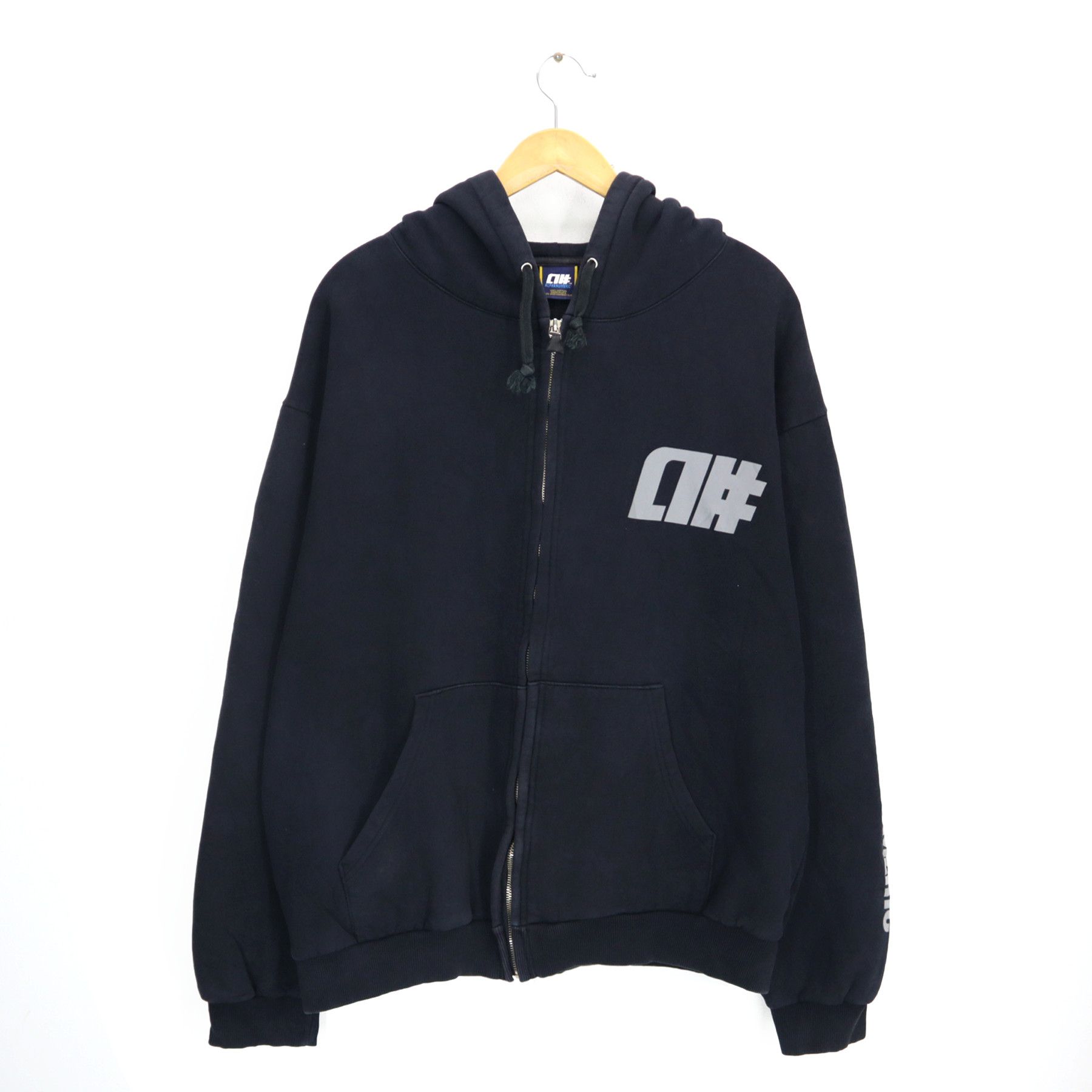 Alphanumeric Big Logo Spellout Full Zipper Hoodie Skateboard Brand USA Size US L / EU 52-54 / 3 - 1 Thumbnail