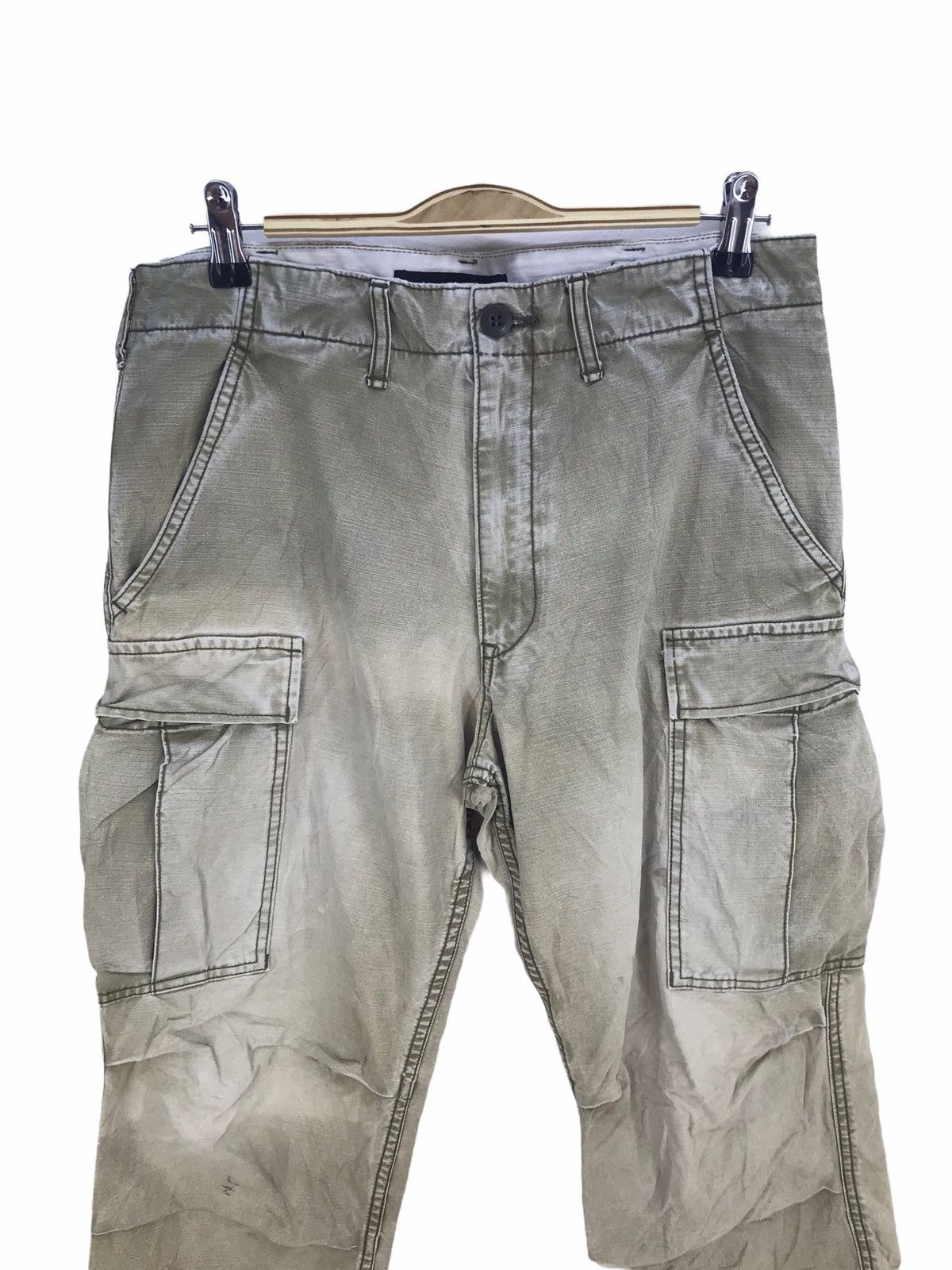 American Rag American Rag Olive Green Faded Military Spec Cargo Pants Size US 32 / EU 48 - 2 Thumbnail