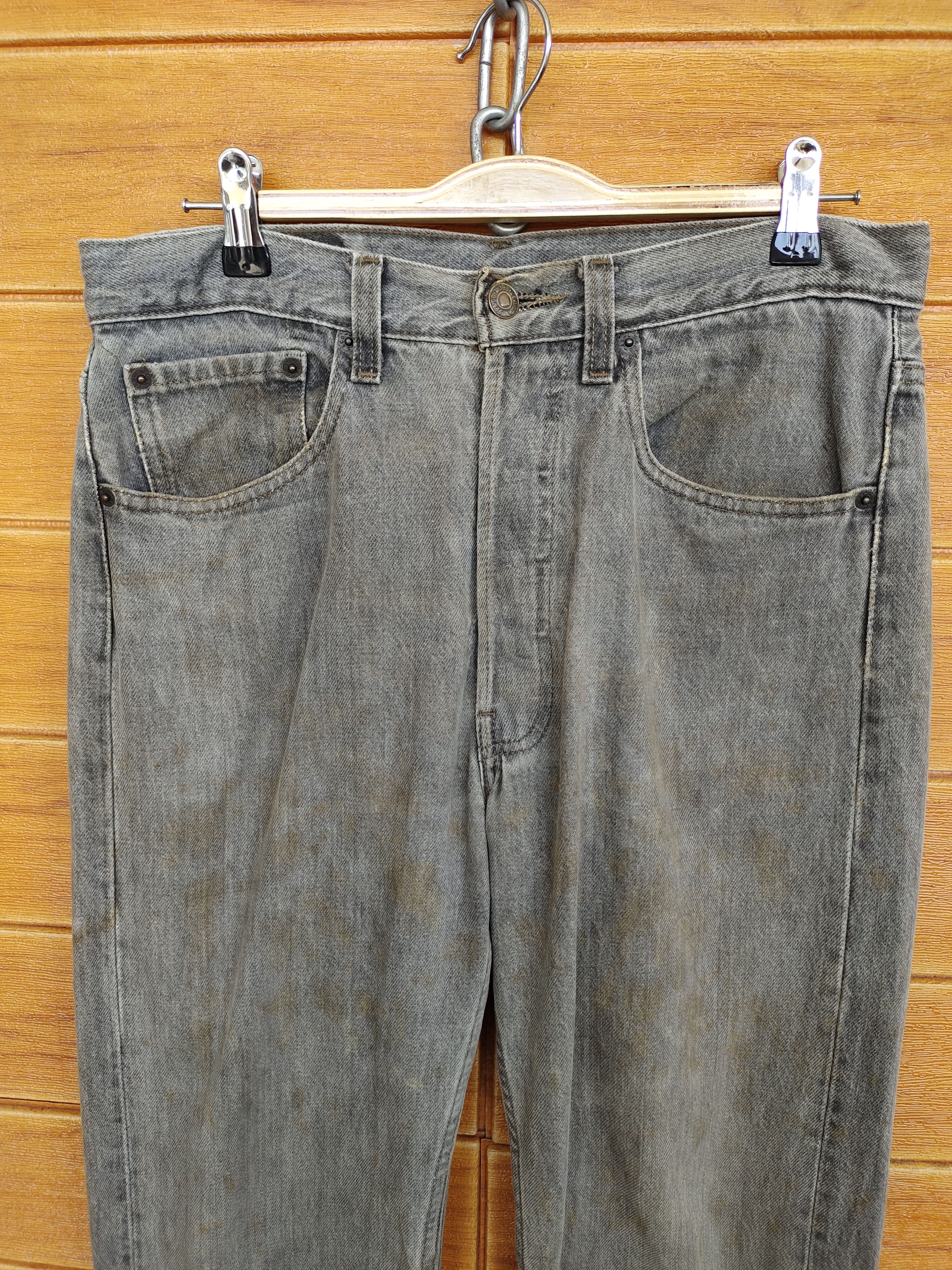 Levi's Vintage 1993 LEVIS 501 USA Black Faded Denim Jeans Size US 31 - 3 Thumbnail