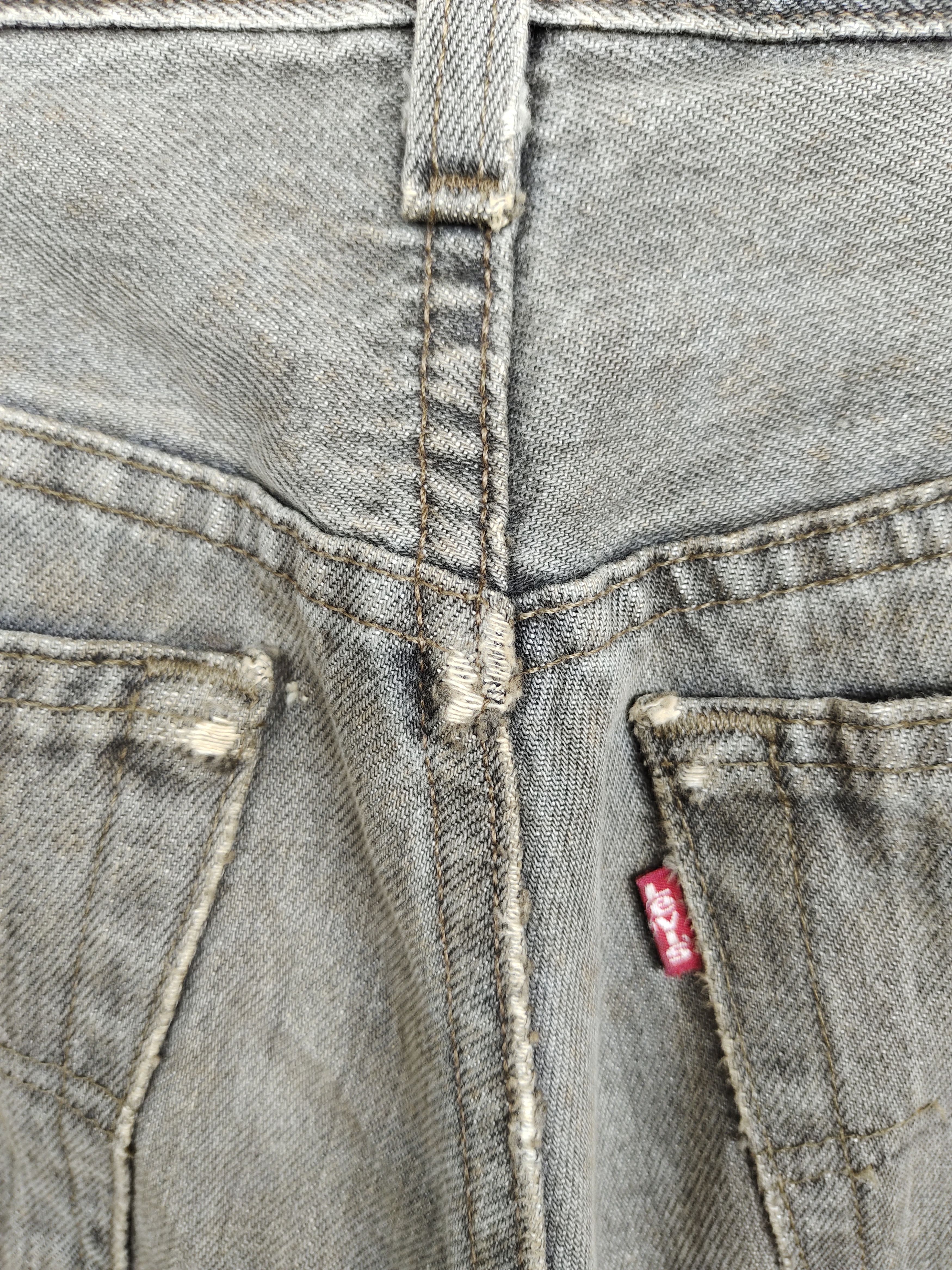 Levi's Vintage 1993 LEVIS 501 USA Black Faded Denim Jeans Size US 31 - 13 Thumbnail