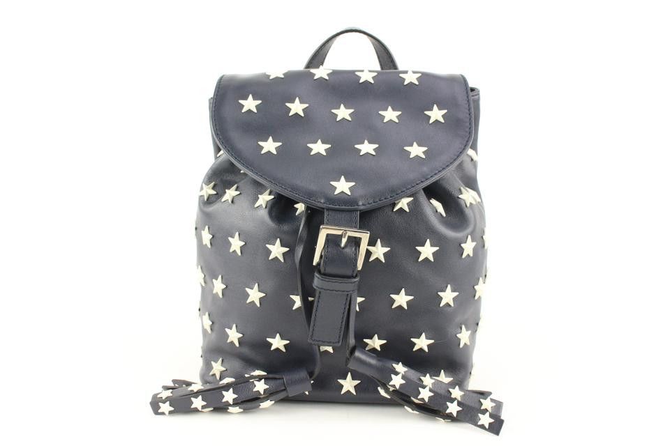 RED Valentino Red Valentino Navy Leather Star Mini Backpack
