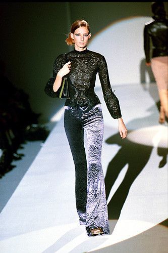 Gucci × Tom Ford GUCCI F/W 1999 by Tom Ford Purple Velvet Flared