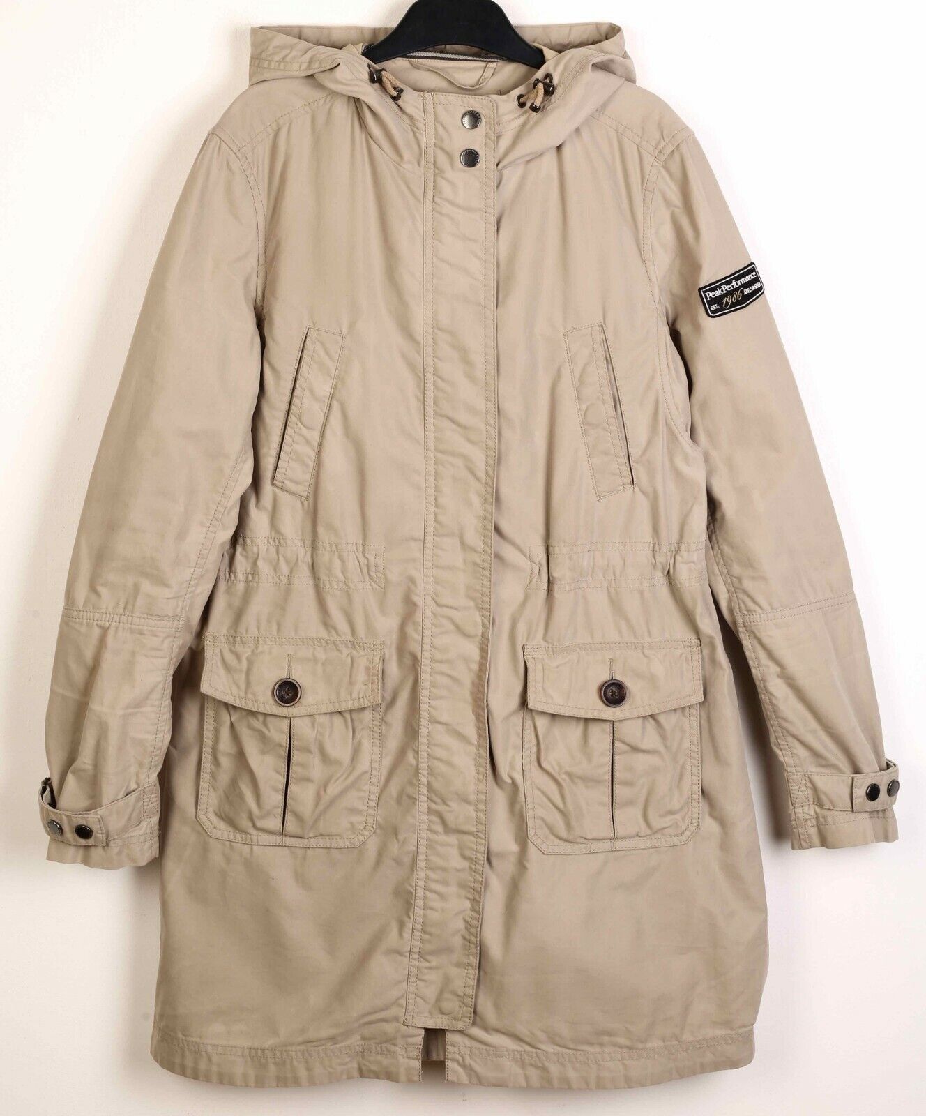 Peak Performance Women's S Jacket Coat Hooded Parka Raincoat Outdoor Size S / US 4 / IT 40 - 1 Thumbnail
