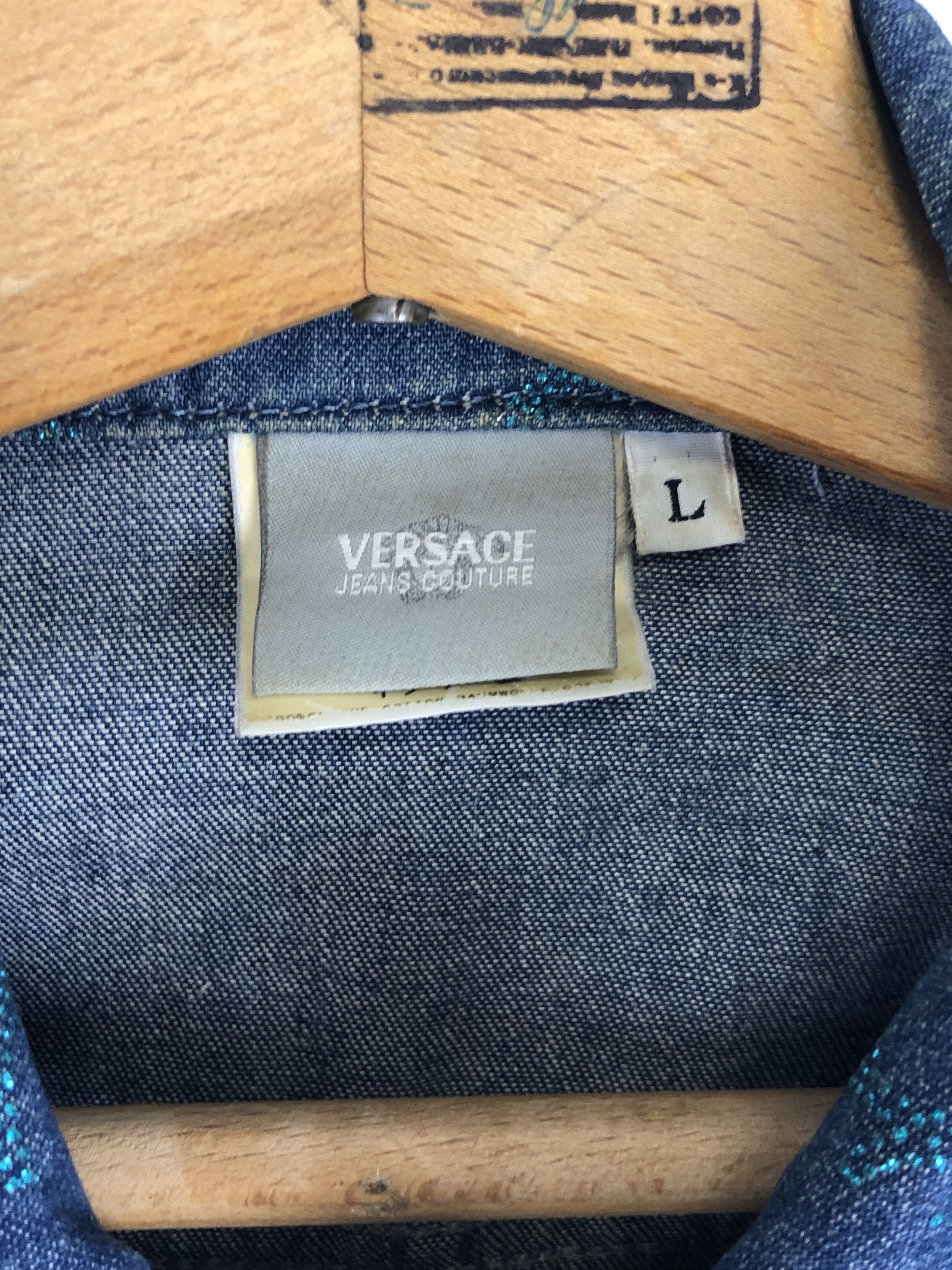 Versace Vintage VERSACE Washed Denim Blue Jacket M94 Size US S / EU 44-46 / 1 - 7 Thumbnail