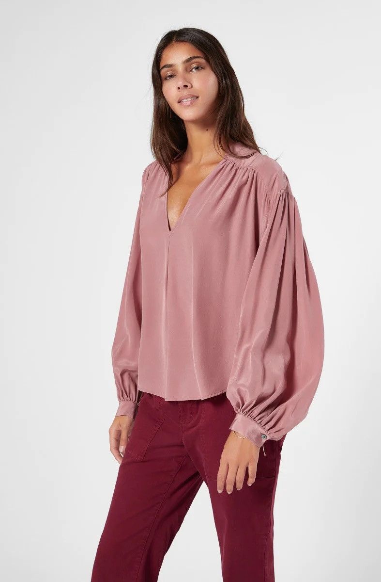 Joie Lasha Long Sleeve Silk Top size XS