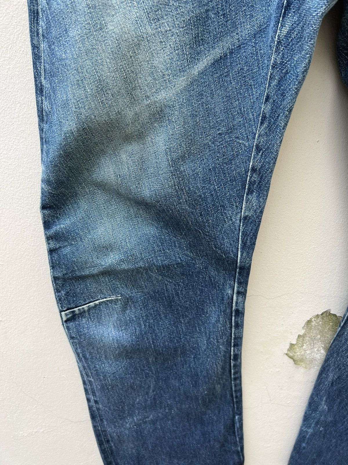 Hiroshi Kato Vintage KATO Japan Fade Blue Denim Selvedge Trashed Jeans Size US 34 / EU 50 - 11 Thumbnail