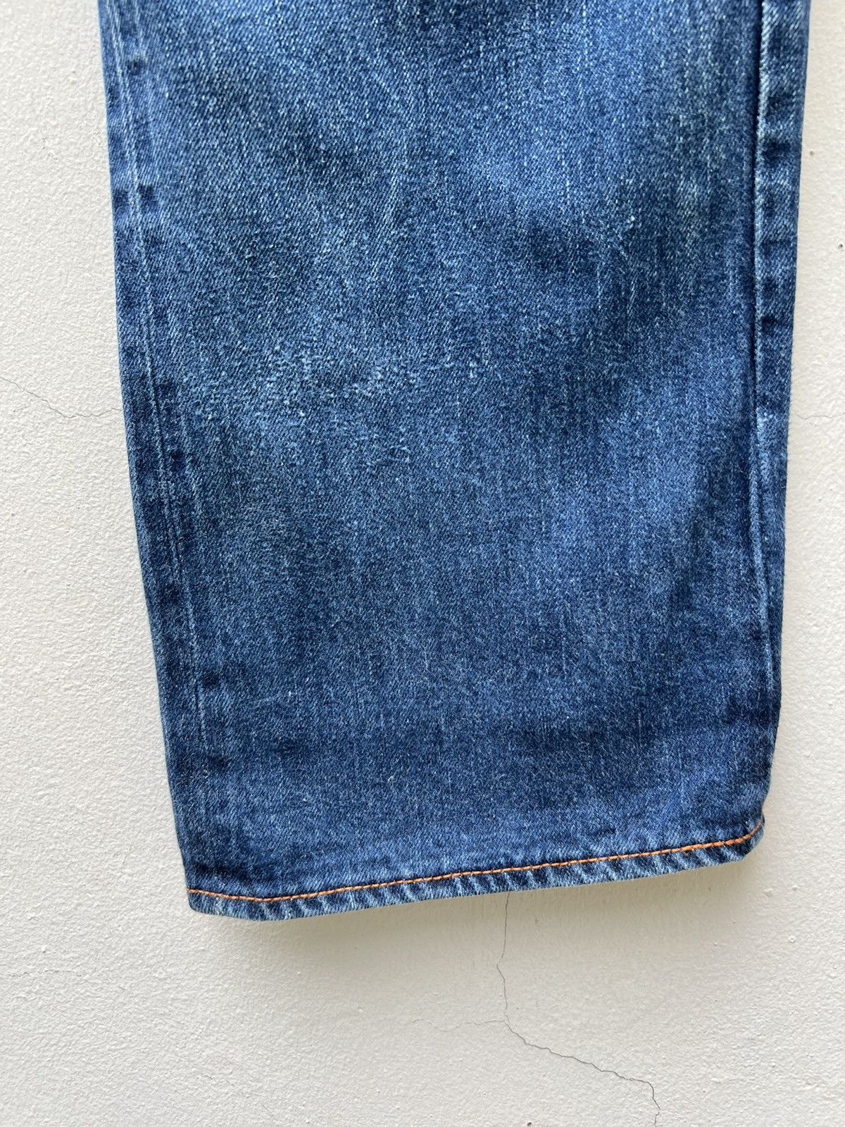 Hiroshi Kato Vintage KATO Japan Fade Blue Denim Selvedge Trashed Jeans Size US 34 / EU 50 - 12 Thumbnail