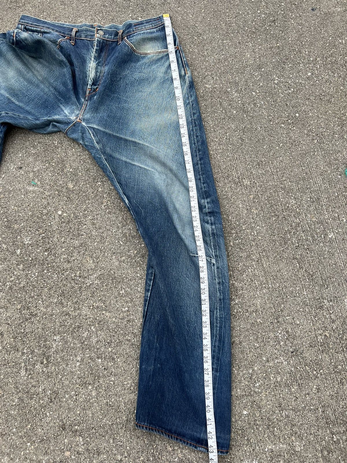 Hiroshi Kato Vintage KATO Japan Fade Blue Denim Selvedge Trashed Jeans Size US 34 / EU 50 - 5 Thumbnail