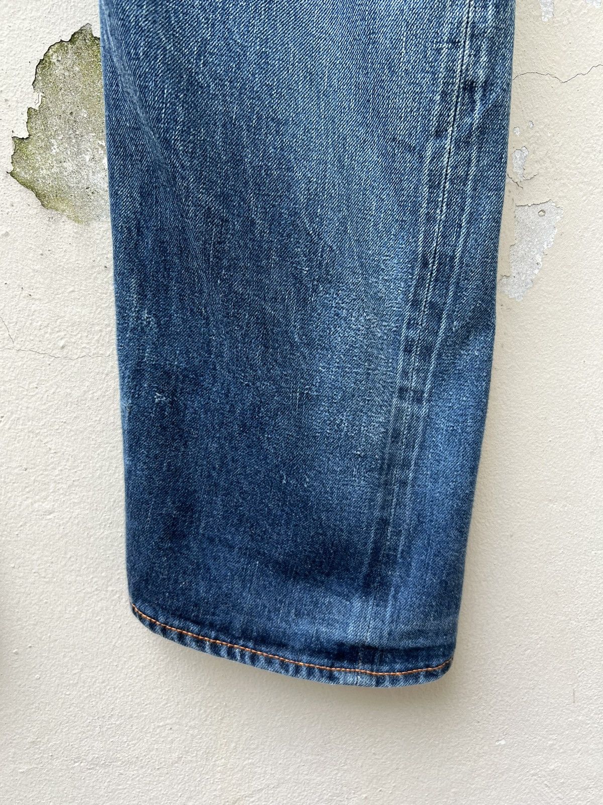 Hiroshi Kato Vintage KATO Japan Fade Blue Denim Selvedge Trashed Jeans Size US 34 / EU 50 - 17 Thumbnail