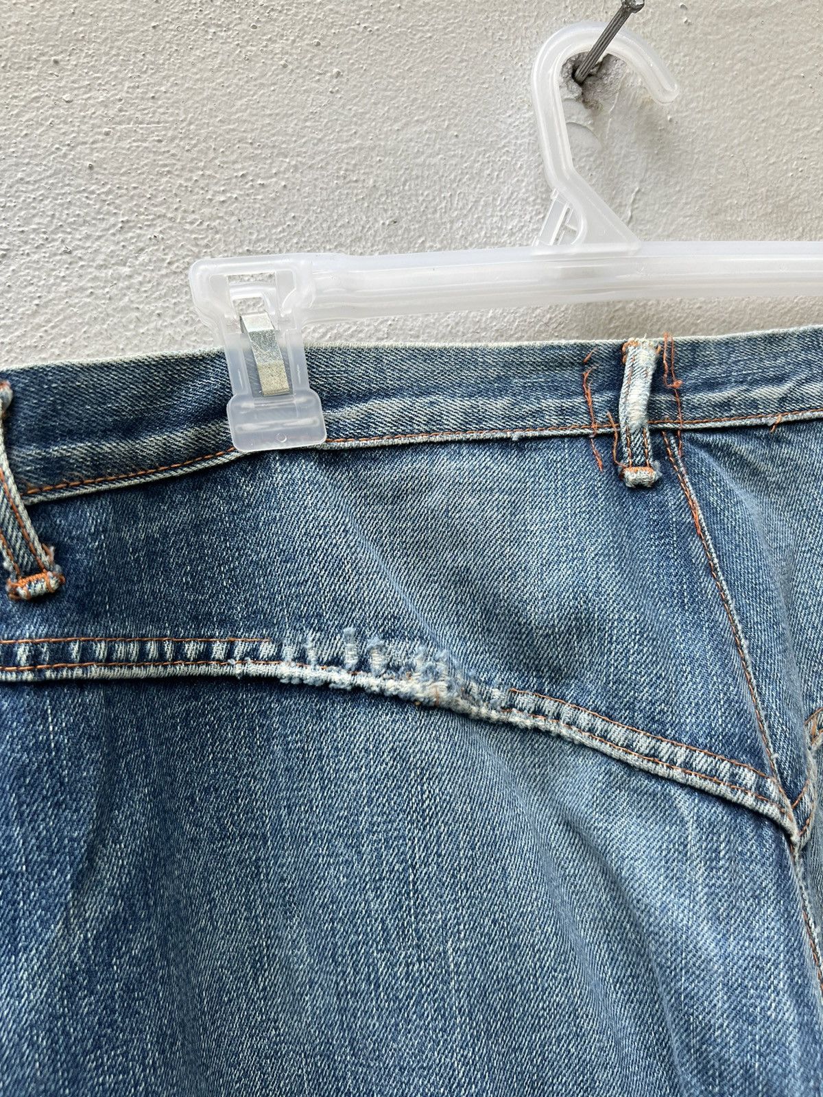 Hiroshi Kato Vintage KATO Japan Fade Blue Denim Selvedge Trashed Jeans Size US 34 / EU 50 - 21 Thumbnail