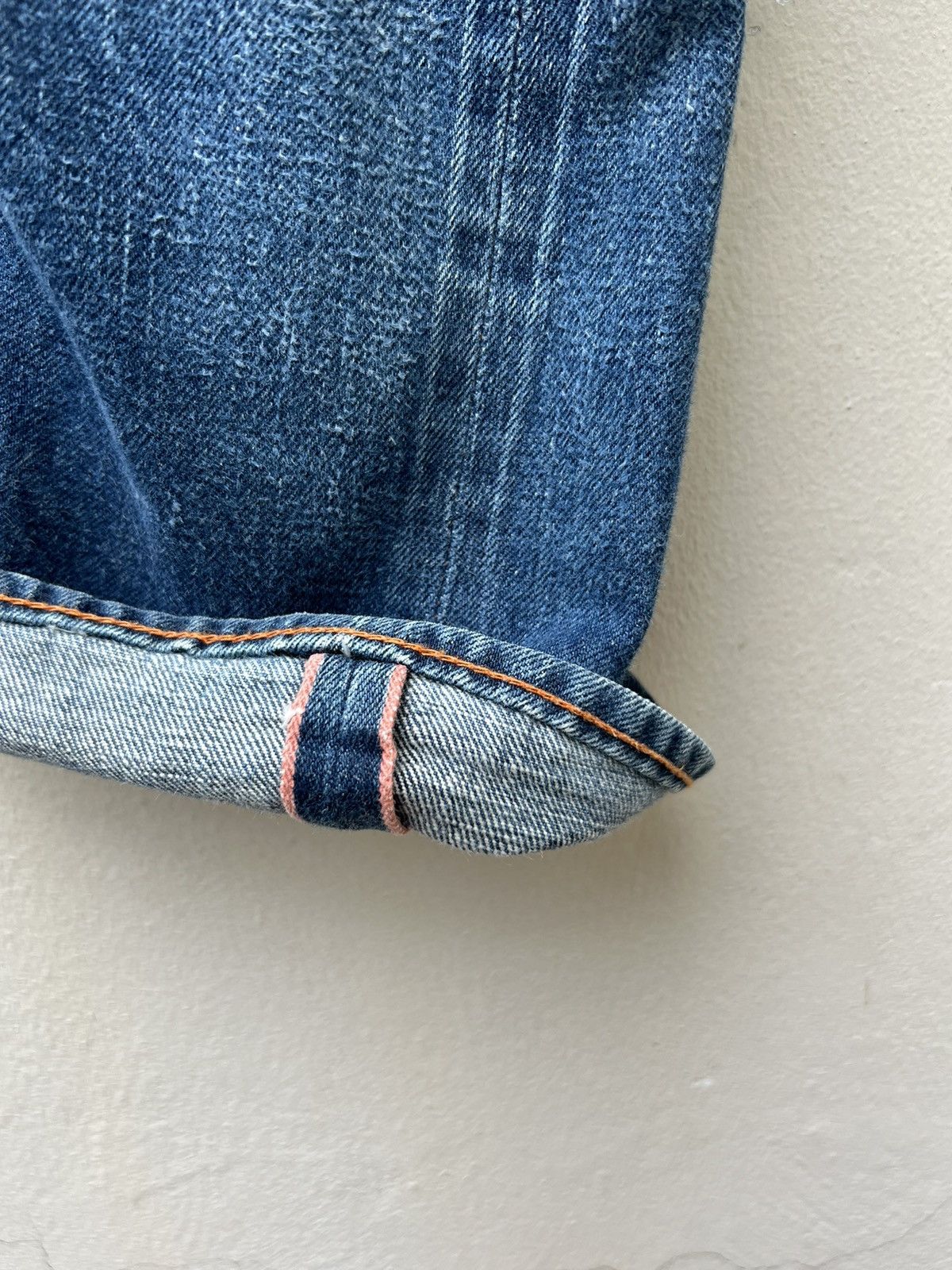 Hiroshi Kato Vintage KATO Japan Fade Blue Denim Selvedge Trashed Jeans Size US 34 / EU 50 - 18 Thumbnail