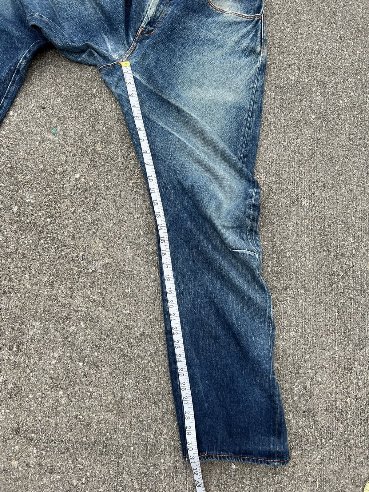 Hiroshi Kato Vintage KATO Japan Fade Blue Denim Selvedge Trashed Jeans Size US 34 / EU 50 - 4 Thumbnail