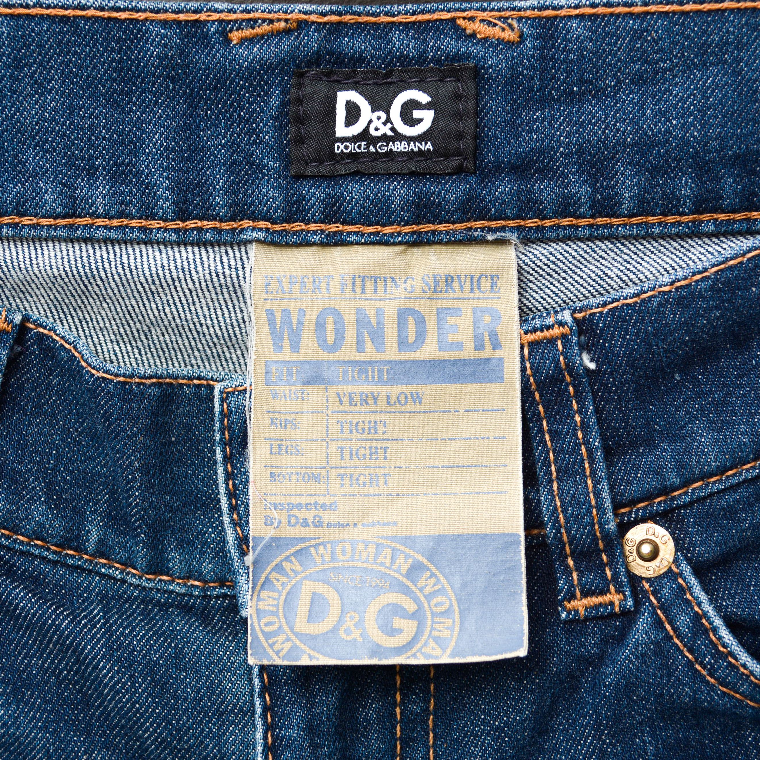 Dolce & Gabbana × Indigo Wonder Women W28 Stretch Jeans Slim Skinny tight D&G Size 28" / US 6 / IT 42 - 5 Thumbnail