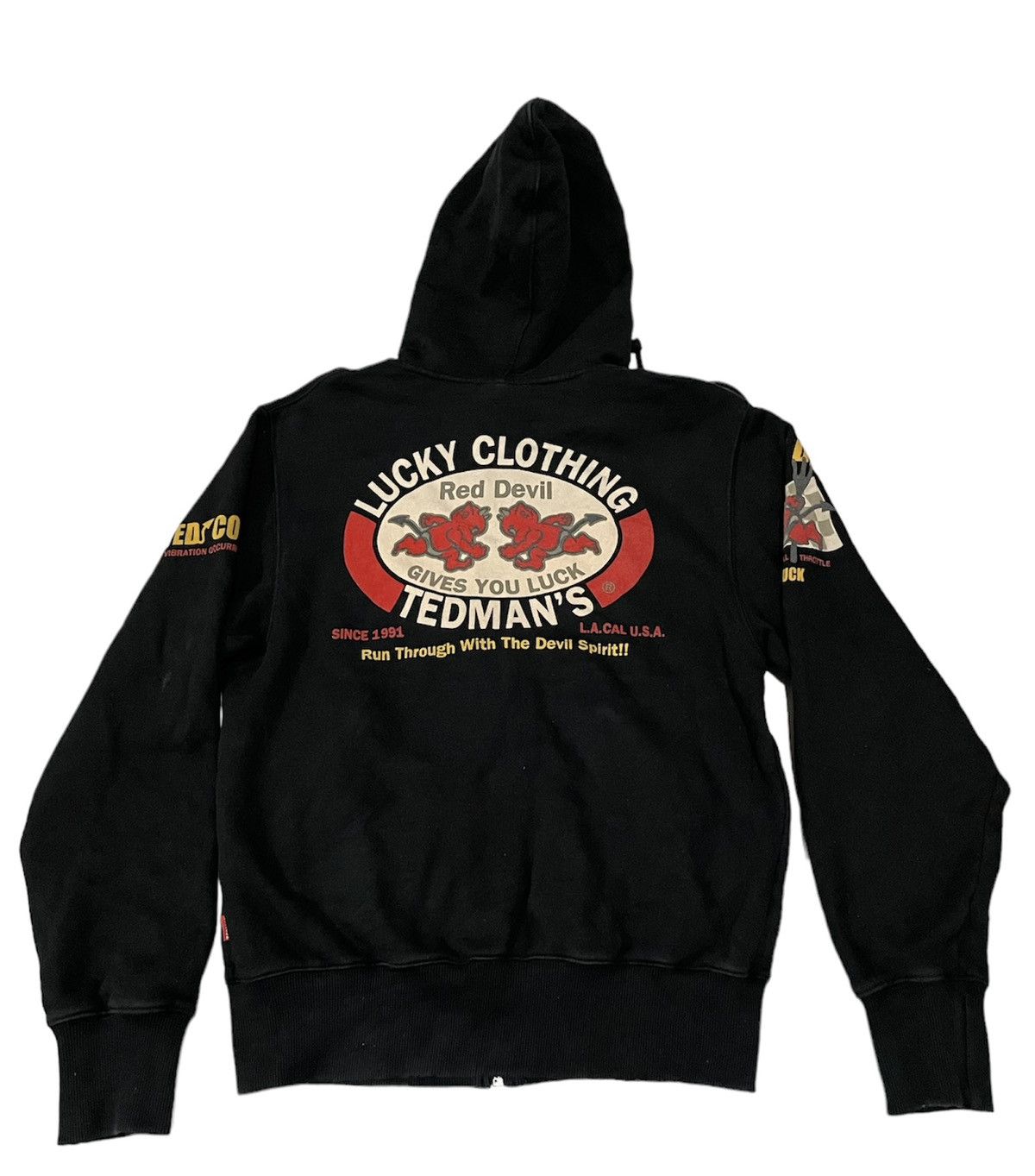 Japanese Brand Vintage Tedman’s Limited Edition Lucky Red Devil Hoodie Size US S / EU 44-46 / 1 - 2 Thumbnail