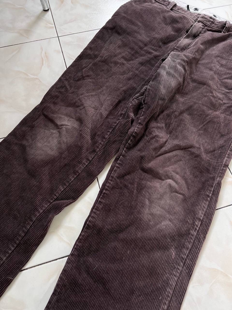 Vintage 90s Corduroy Pants Brown vintage baggy y2k rock punk Size US 36 / EU 52 - 3 Thumbnail