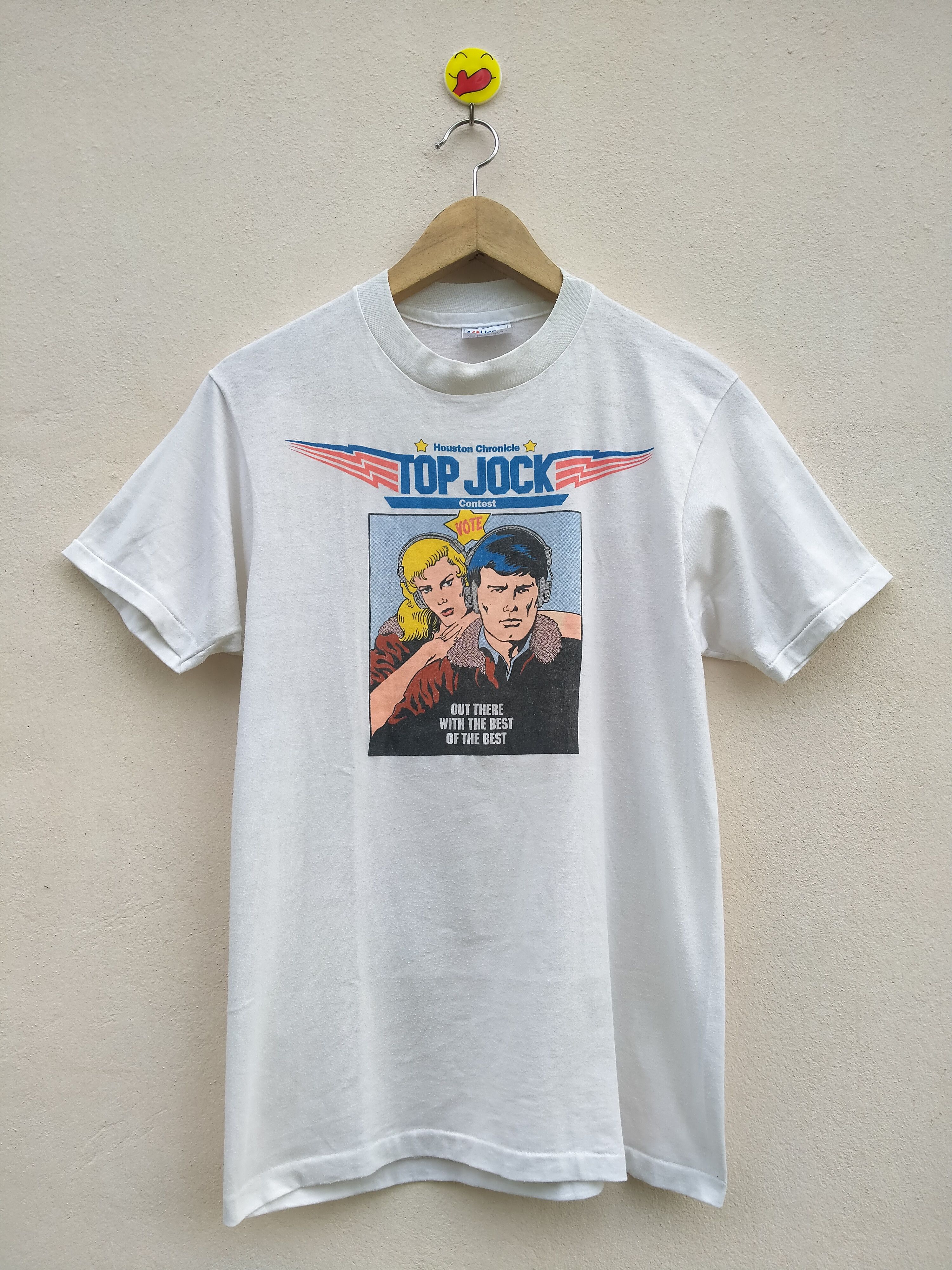 Vintage Vintage 80s Roy Lichtenstein Top Jork Houston Chronicle Size US M / EU 48-50 / 2 - 1 Thumbnail