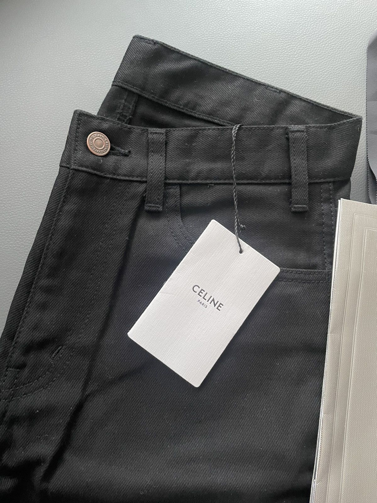 Celine × Hedi Slimane Runway SuperRare Iconic SL 001 Hedi Slimane Pure Black Denim Size US 27 - 11 Thumbnail