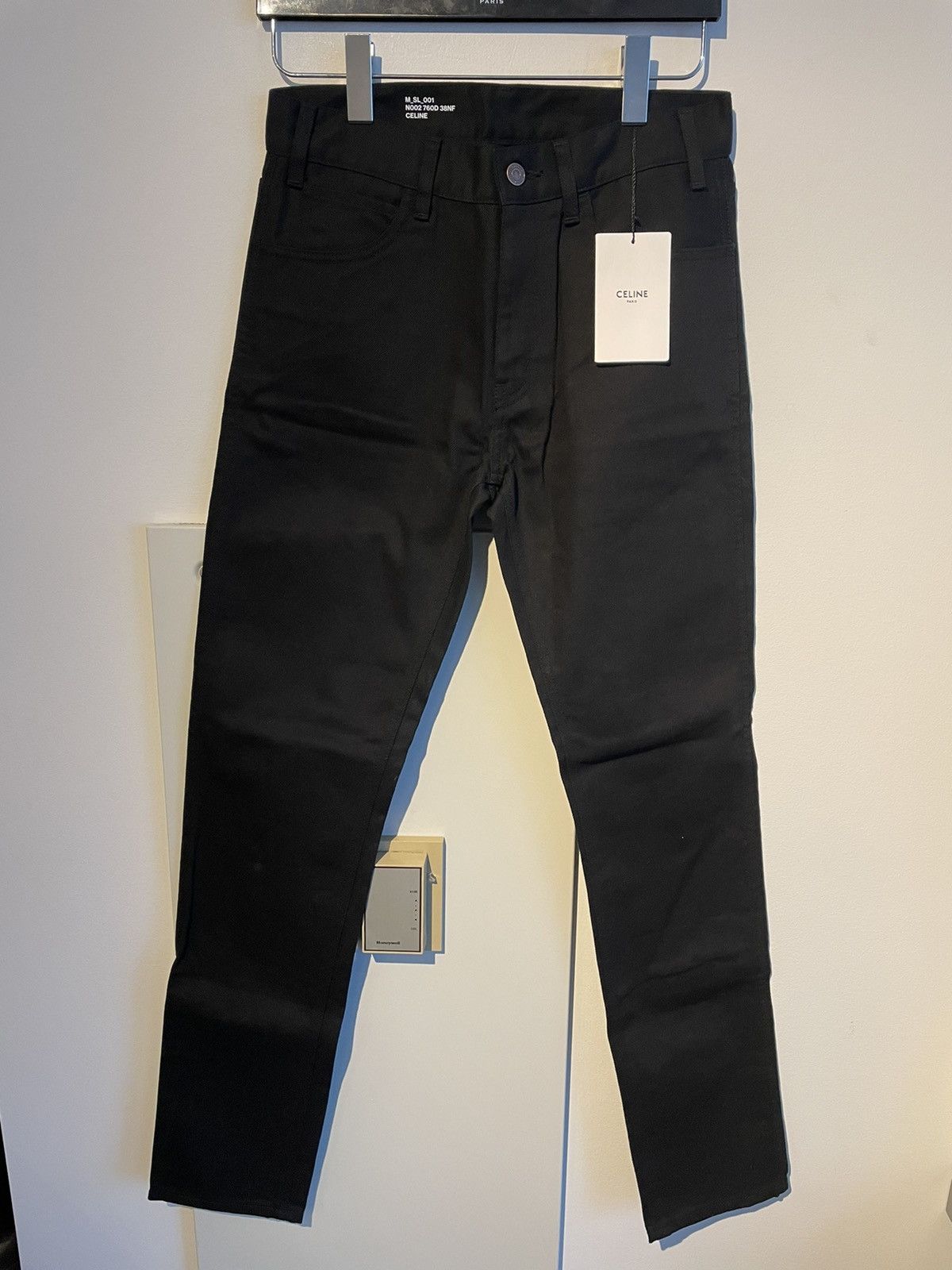 Celine × Hedi Slimane Runway SuperRare Iconic SL 001 Hedi Slimane Pure Black Denim Size US 27 - 12 Thumbnail