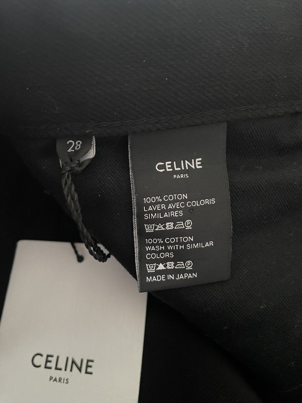 Celine × Hedi Slimane Runway SuperRare Iconic SL 001 Hedi Slimane Pure Black Denim Size US 27 - 9 Thumbnail