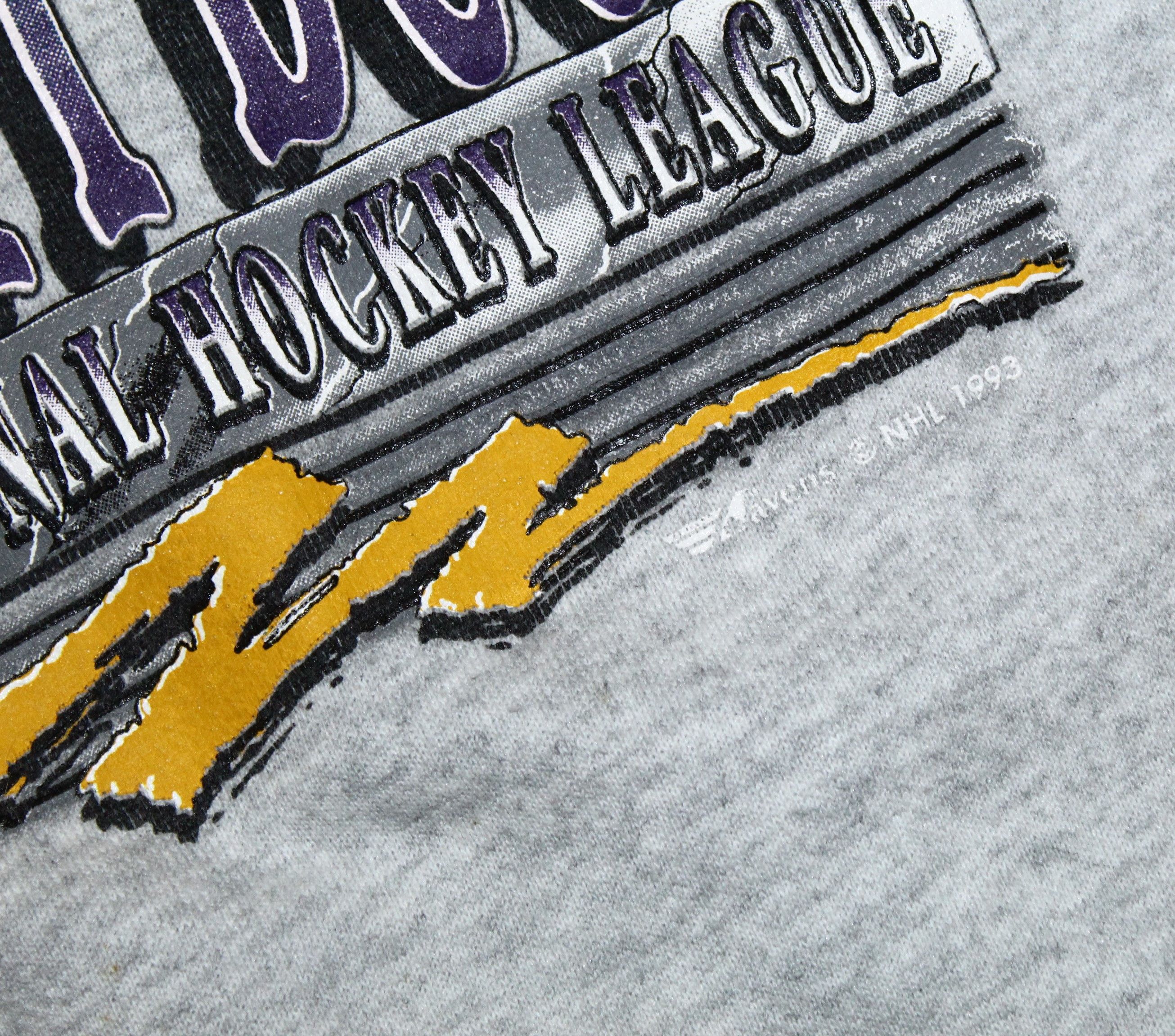 NHL RARE! 1993 The Mighty Ducks Big Logo Melange Gray Sweats Size US M / EU 48-50 / 2 - 7 Thumbnail