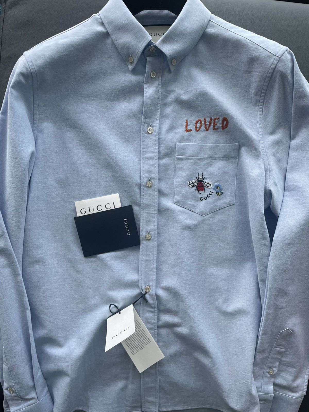 Gucci Brand New Limited Edition Rare LOVED Embroidery Logo Shirt Size US XL / EU 56 / 4 - 1 Thumbnail
