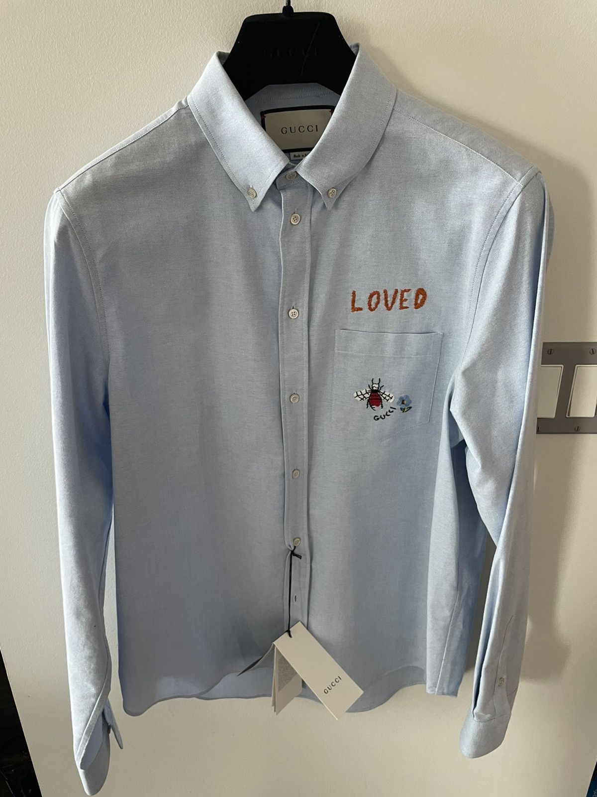 Gucci Brand New Limited Edition Rare LOVED Embroidery Logo Shirt Size US XL / EU 56 / 4 - 7 Thumbnail