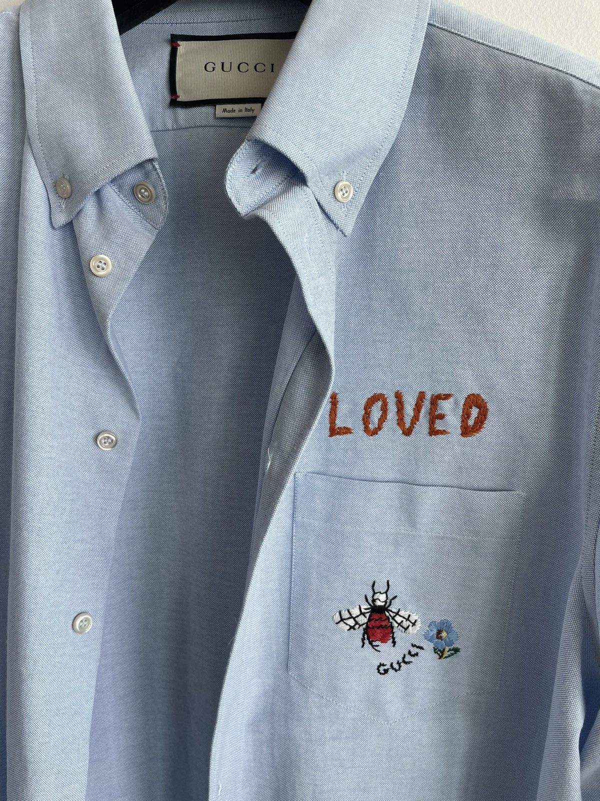 Gucci Brand New Limited Edition Rare LOVED Embroidery Logo Shirt Size US XL / EU 56 / 4 - 4 Thumbnail