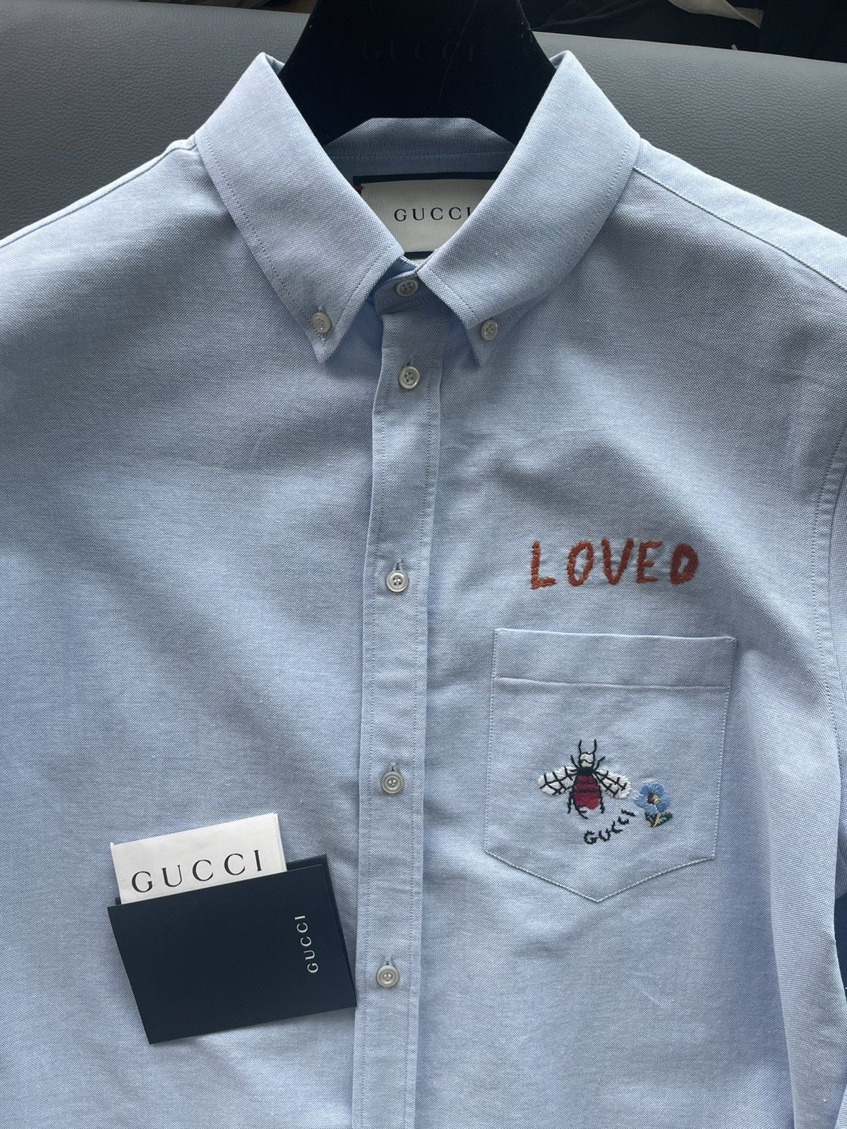 Gucci Brand New Limited Edition Rare LOVED Embroidery Logo Shirt Size US XL / EU 56 / 4 - 2 Thumbnail