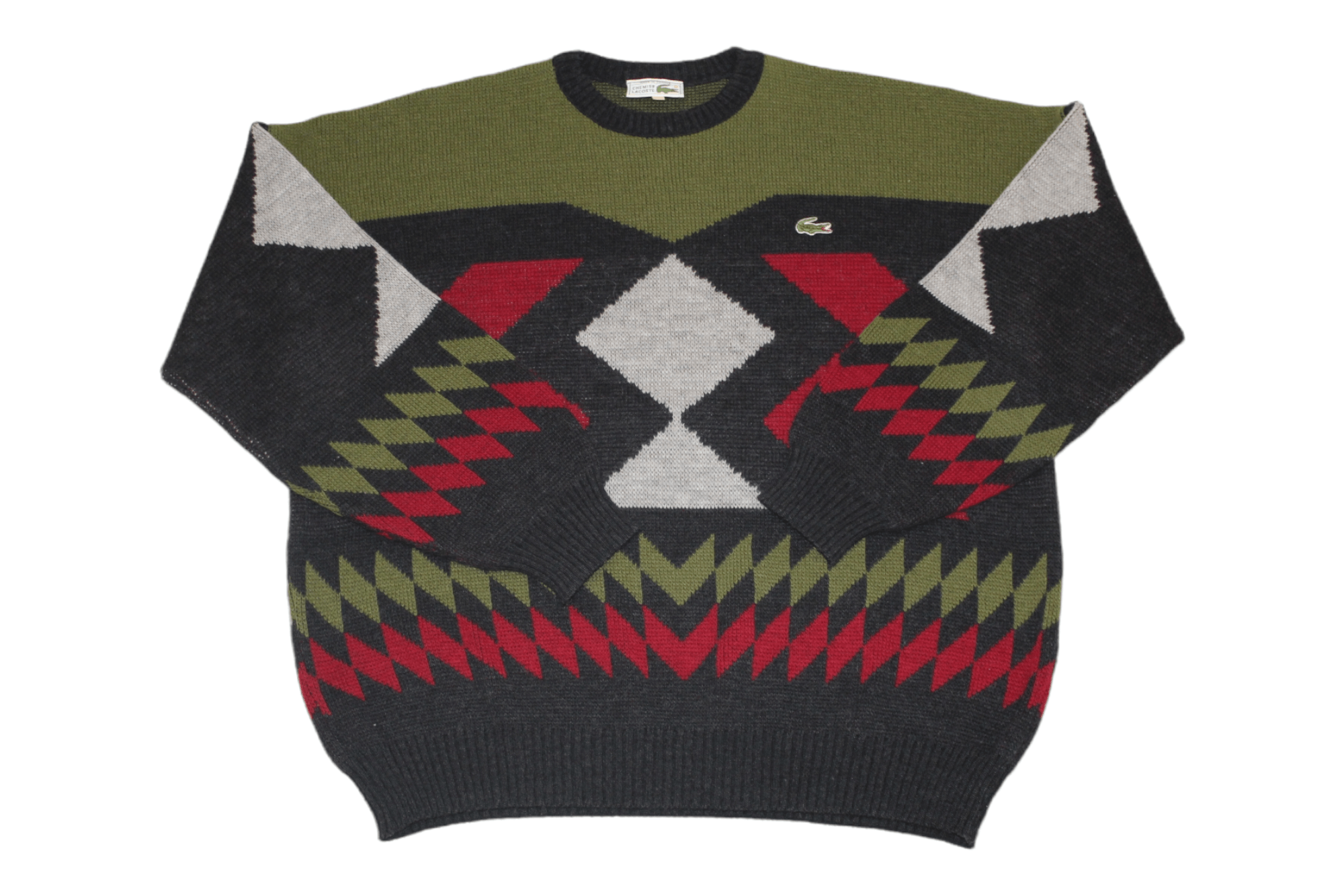 Lacoste 💥RARE💥 Chemise Lacoste Native Pattern Knit Crew Sweater Size US XXL / EU 58 / 5 - 1 Thumbnail