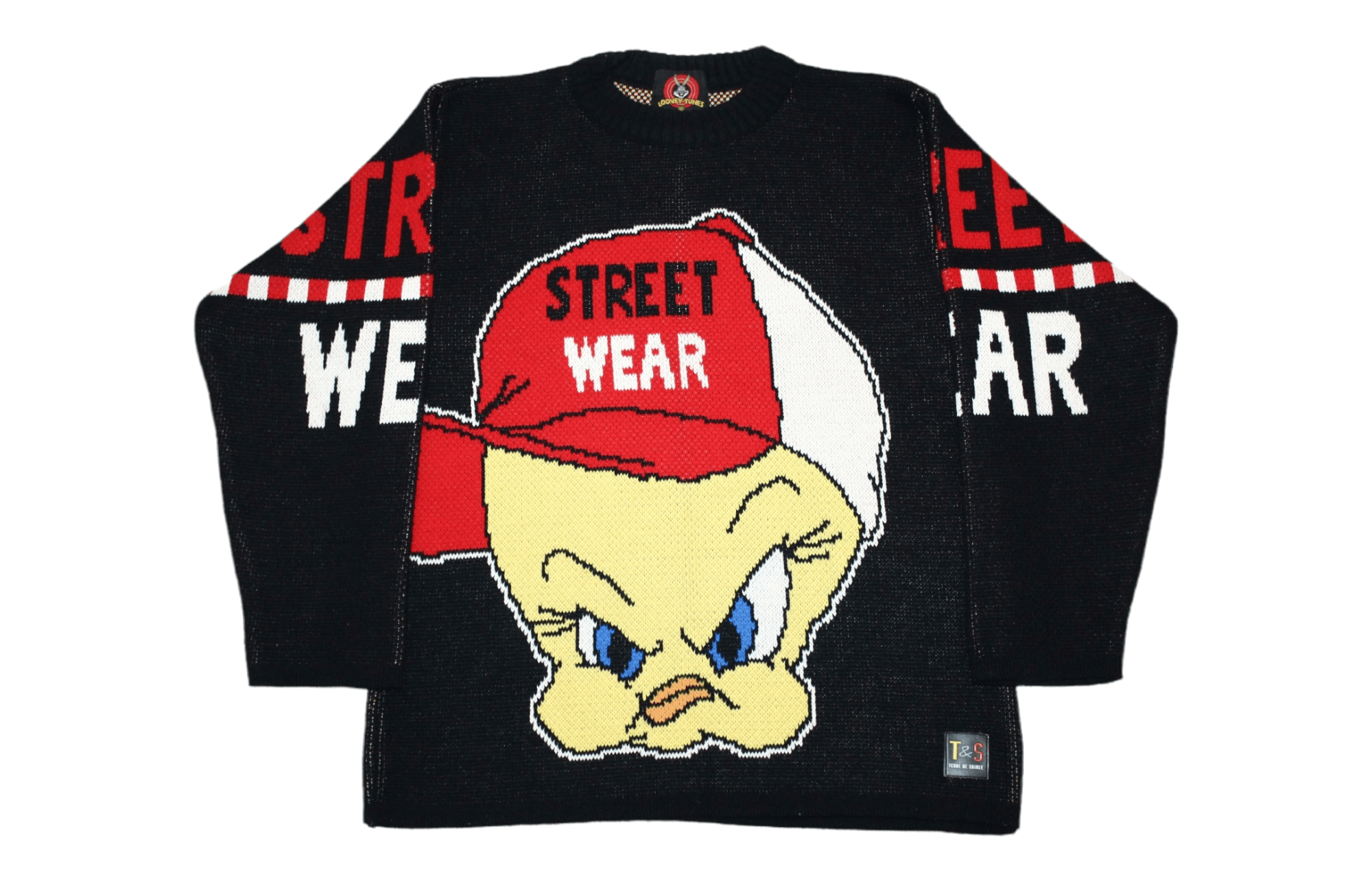 Vision Streetwear 🔥🔥🔥 RARE 90s Big Tweety Bird Knitted Jacquard Sweater Size US XL / EU 56 / 4 - 1 Thumbnail