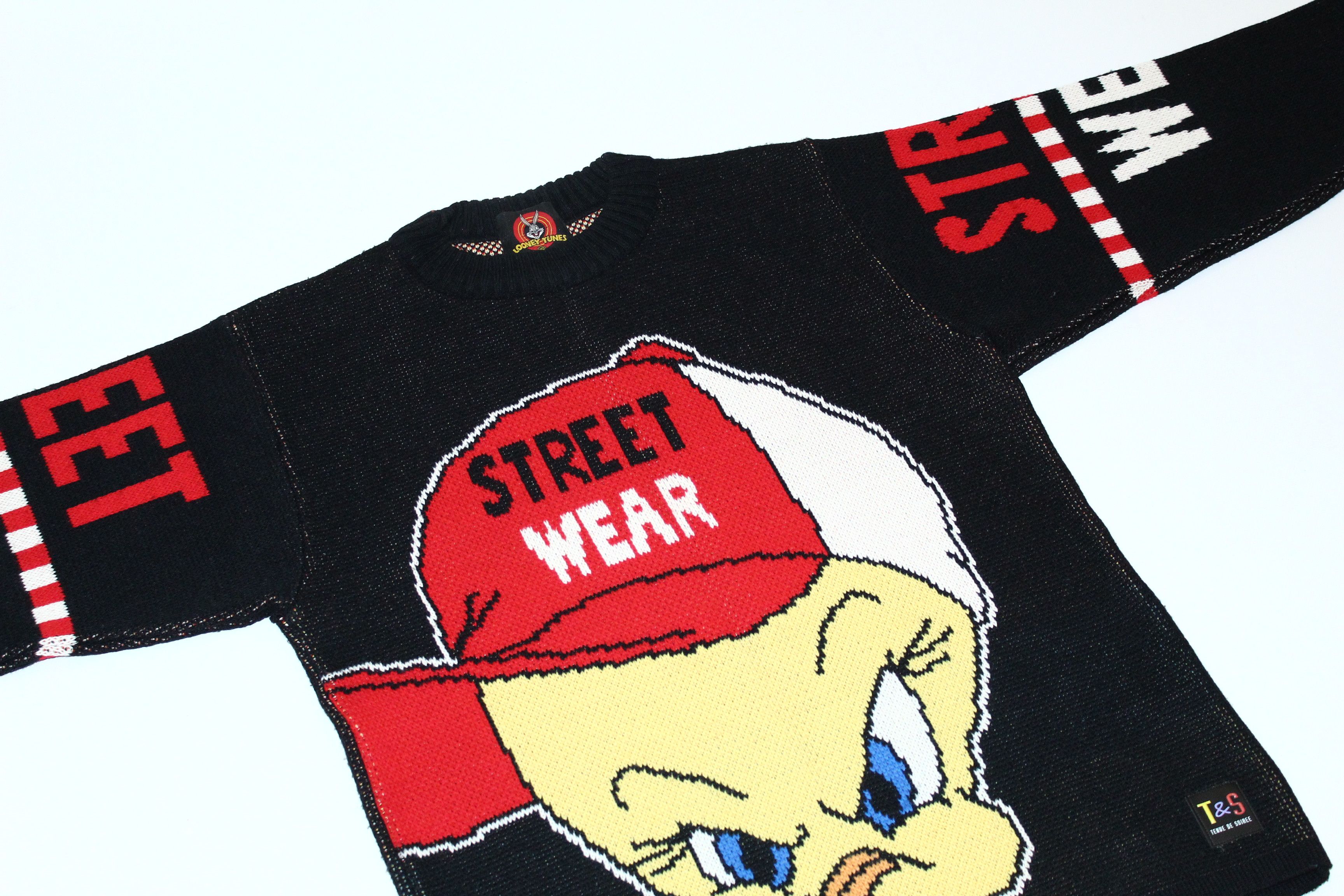 Vision Streetwear 🔥🔥🔥 RARE 90s Big Tweety Bird Knitted Jacquard Sweater Size US XL / EU 56 / 4 - 3 Thumbnail