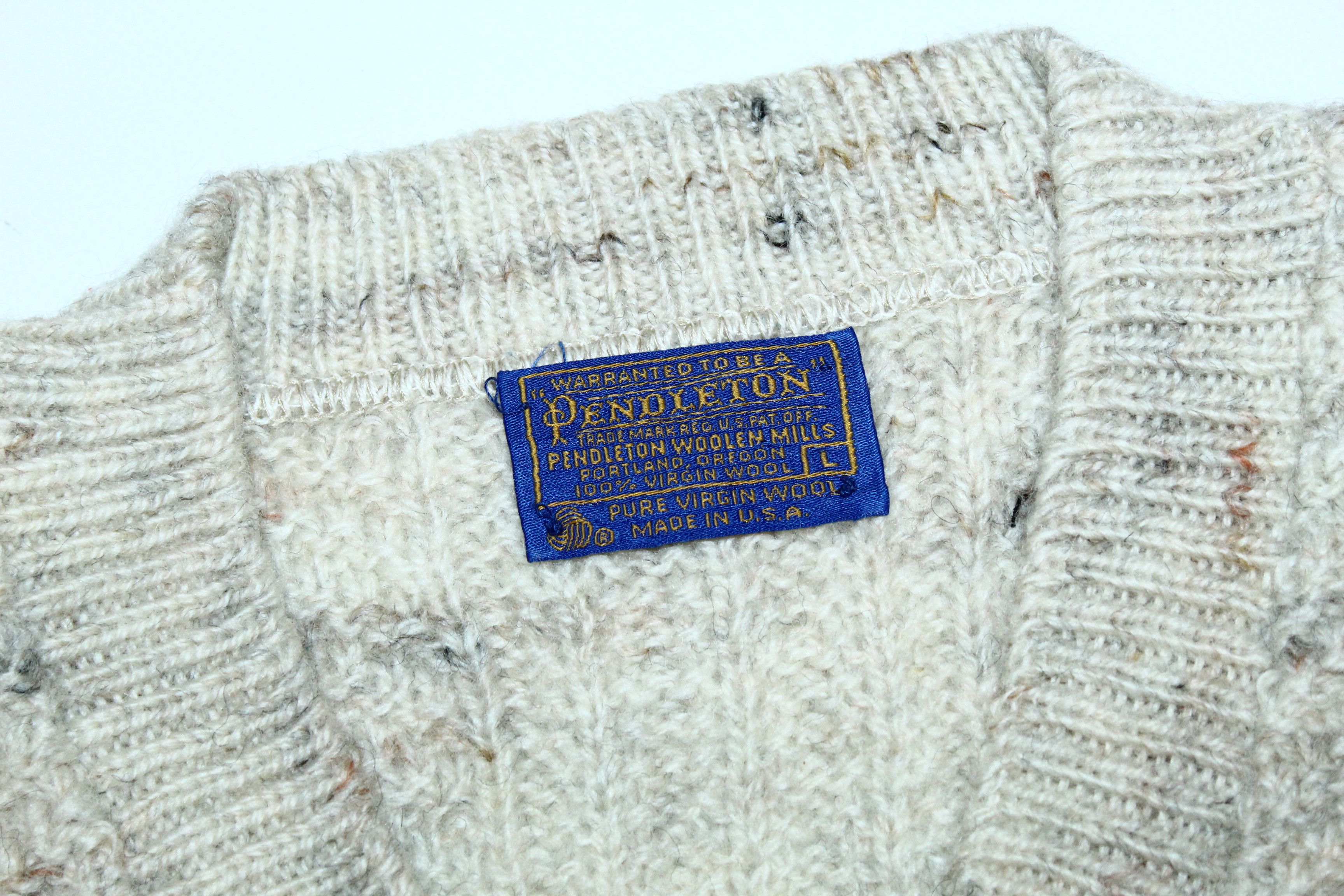 Pendleton Vintage Pendleton Pure Virgin Wool V-Neck Knit Sweater Size US L / EU 52-54 / 3 - 5 Thumbnail