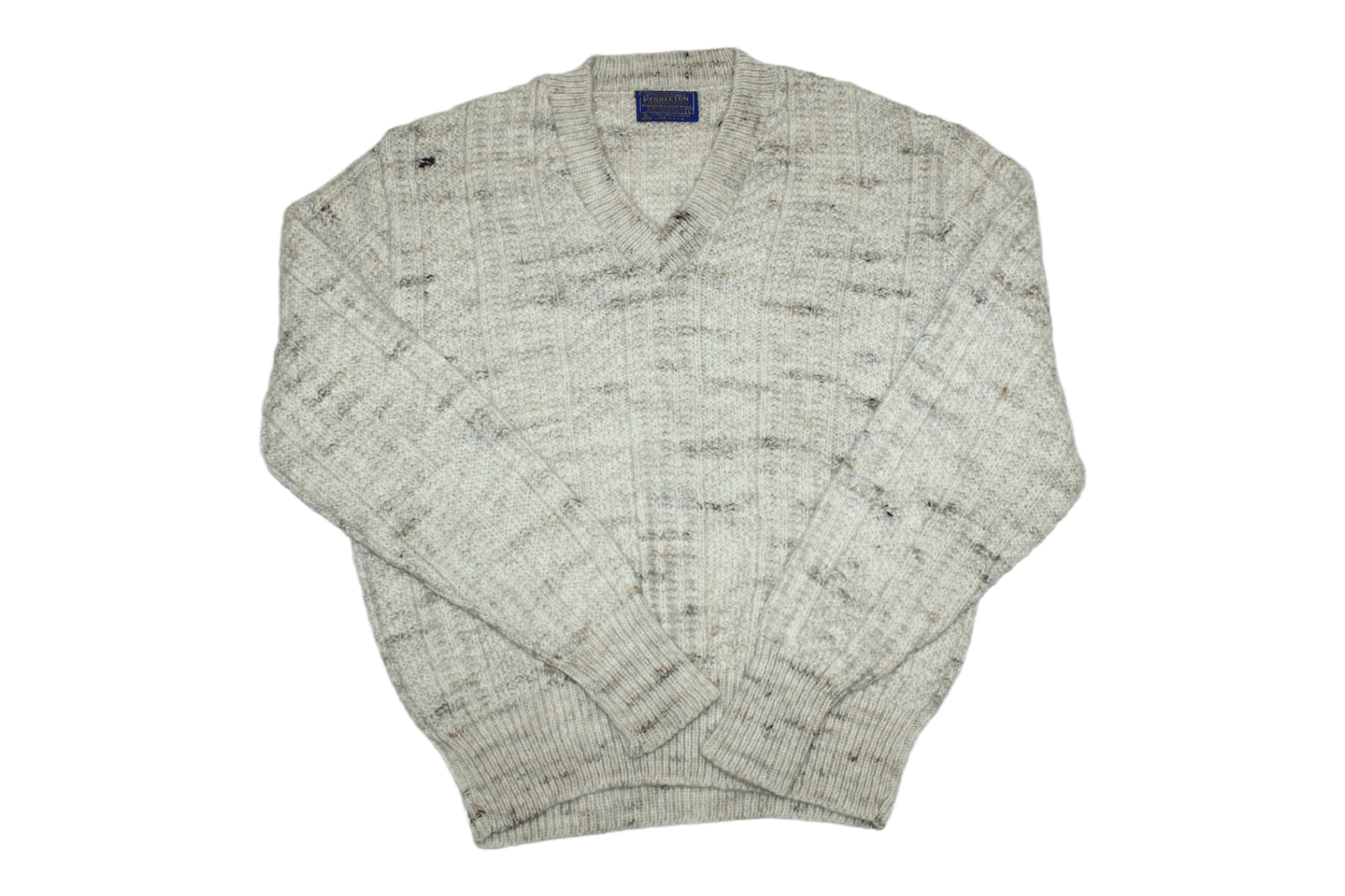 Vintage Pendleton Pure Virgin Wool V-Neck Knit Sweater
