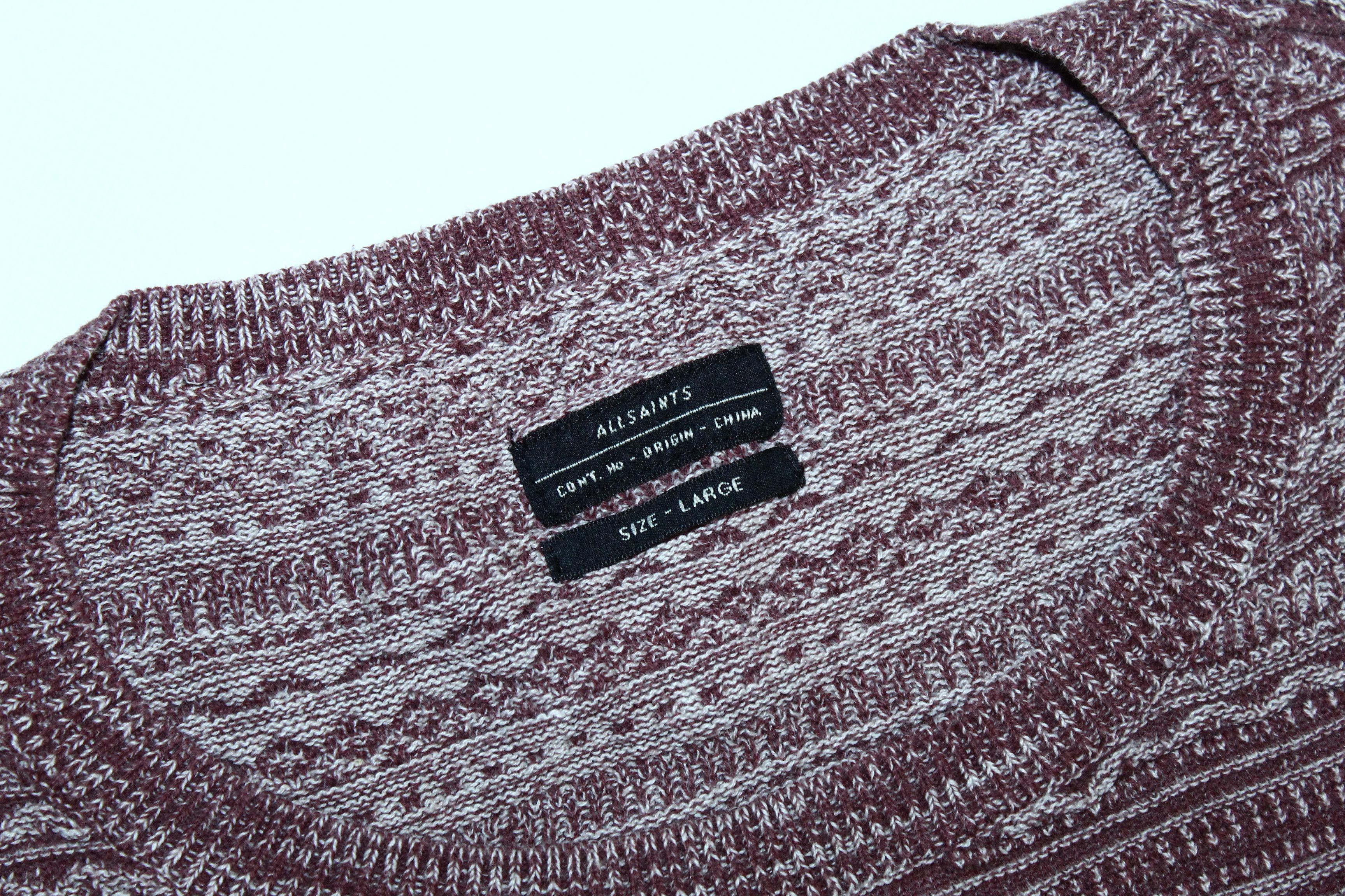 Allsaints Allsaints Halsey Crew Native Pattern Lin Blend Knit Jumper Size US XL / EU 56 / 4 - 6 Thumbnail