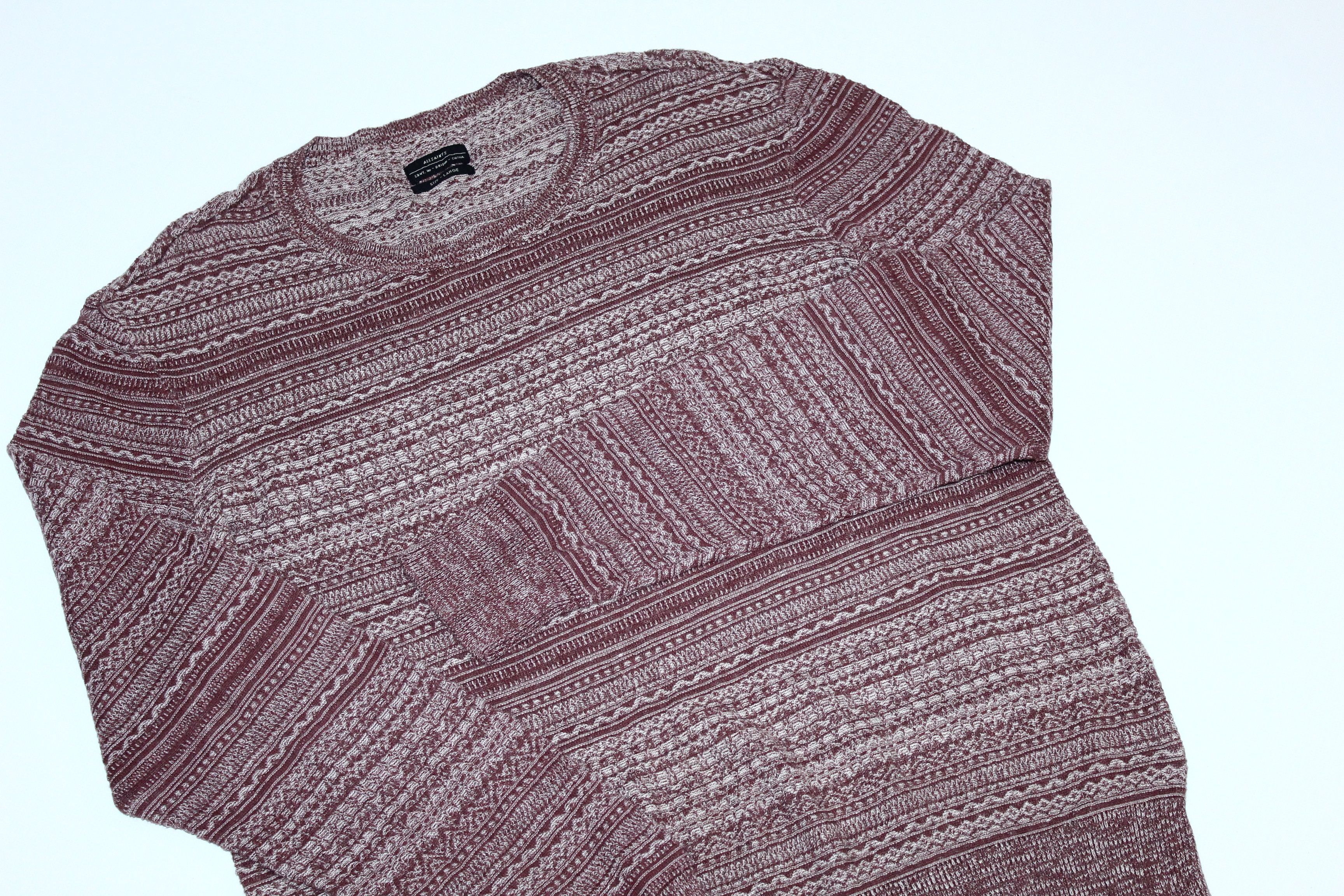 Allsaints Allsaints Halsey Crew Native Pattern Lin Blend Knit Jumper Size US XL / EU 56 / 4 - 7 Thumbnail
